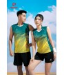 Bộ Thể Thao Nữ ACB-5159 Lục bảo phối vàng