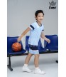 Bộ thể thao trẻ em TCB-1021 Xanh hòa bình phối navy