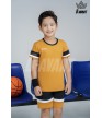 Bộ thể thao trẻ em TCB-1021 Vàng đậm phối đen