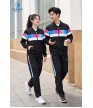 Bộ nỉ thể thao nam MDB-274-08-01 Đen phối trắng