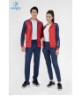 Áo Nỉ Thun Nam DONEX Sano MDE-254 đỏ phối Navy