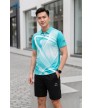 Áo thể thao nam MC-9172-19-01 Xanh ngọc phối trắng
