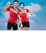 Bộ Thể Thao Nữ ACB-5161 Đỏ phối vàng