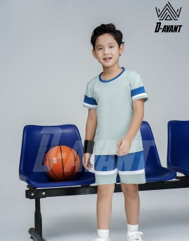 Bộ thể thao trẻ em TCB-1021 Xanh mint phối xanh cổ vịt