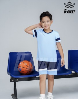 Bộ thể thao trẻ em TCB-1021 Xanh hoà bình phối navy