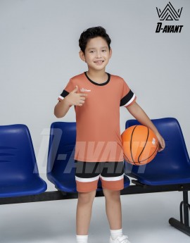 Bộ thể thao trẻ em TCB-1021 Ca cao phối đen