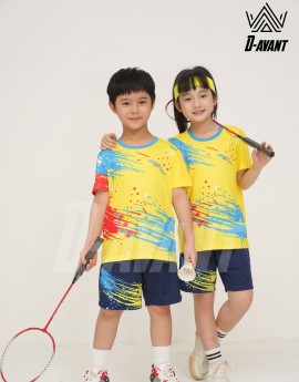 Bộ thể thao trẻ em TCB-1013 Vàng phối xanh copan