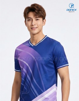 Áo thể thao nam MC-9164-09-01 Tím phối trắng