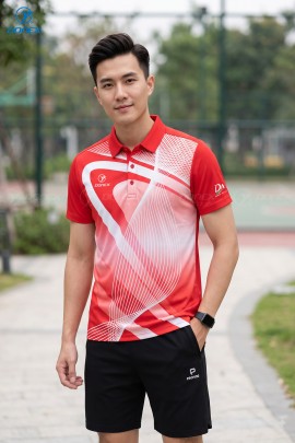 Áo thể thao nam MC-9172-07-01 Đỏ phối trắng