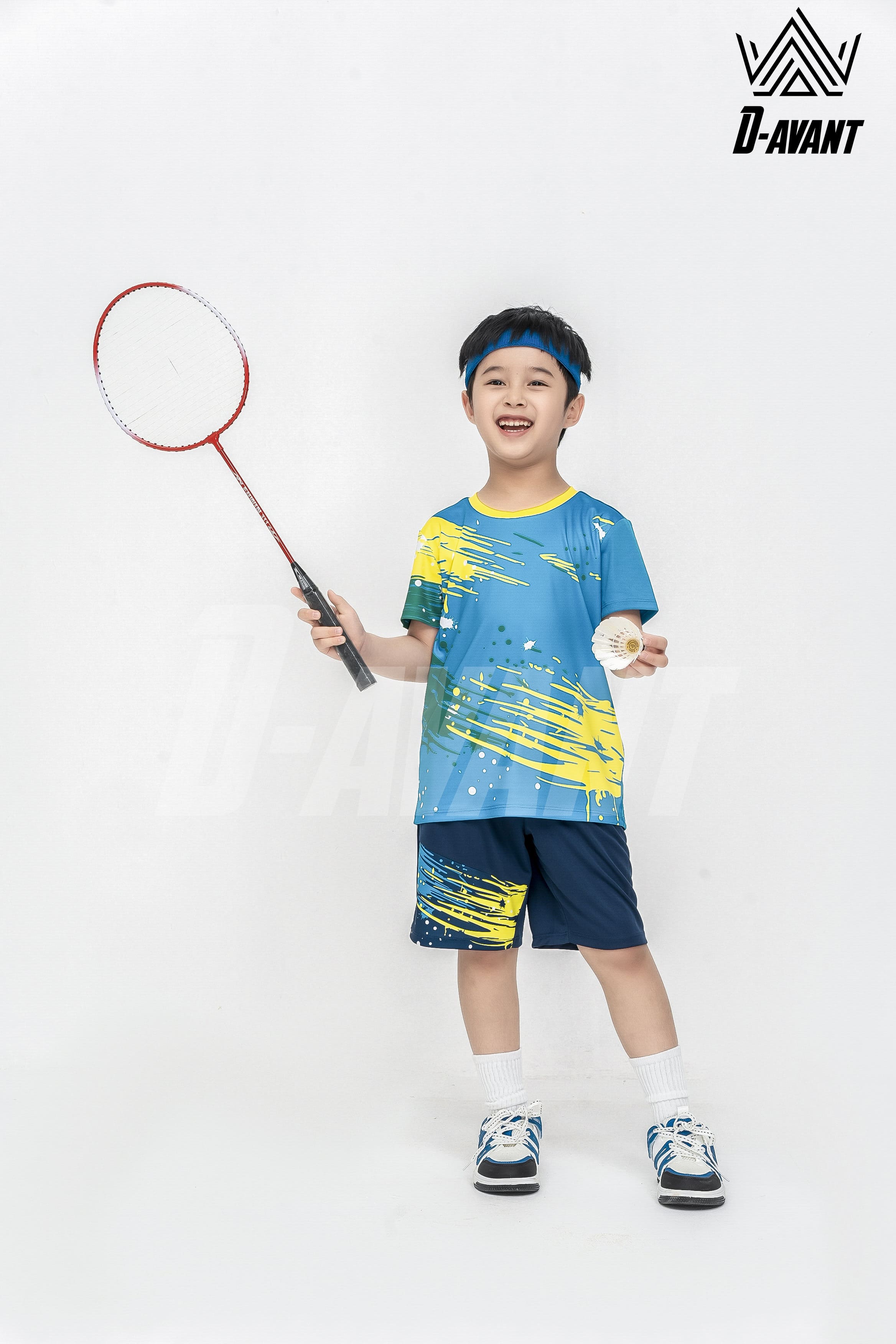 Bộ thể thao trẻ em TCB-1013 Xanh copan phối vàng