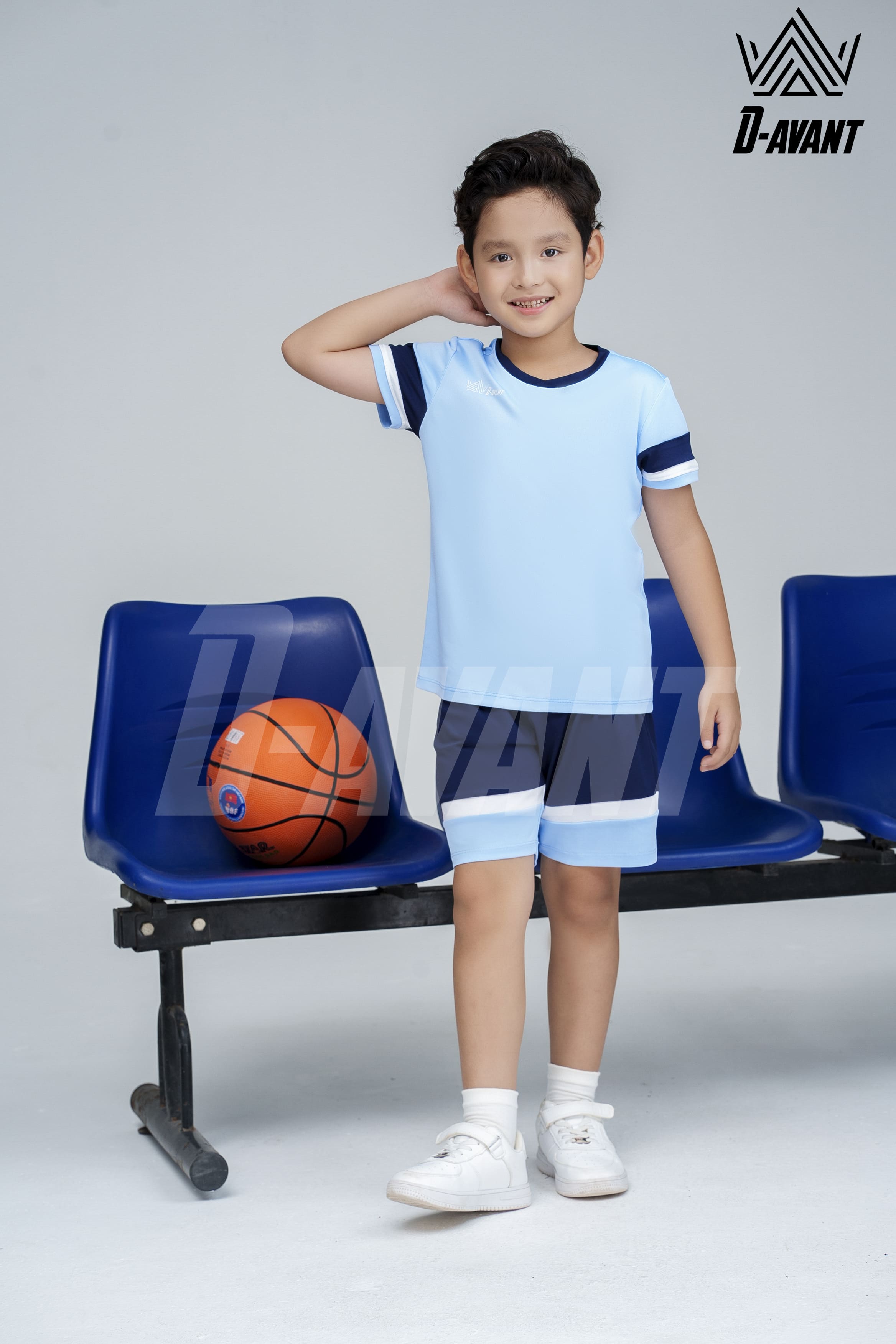 Bộ thể thao trẻ em TCB-1021 Xanh hoà bình phối navy