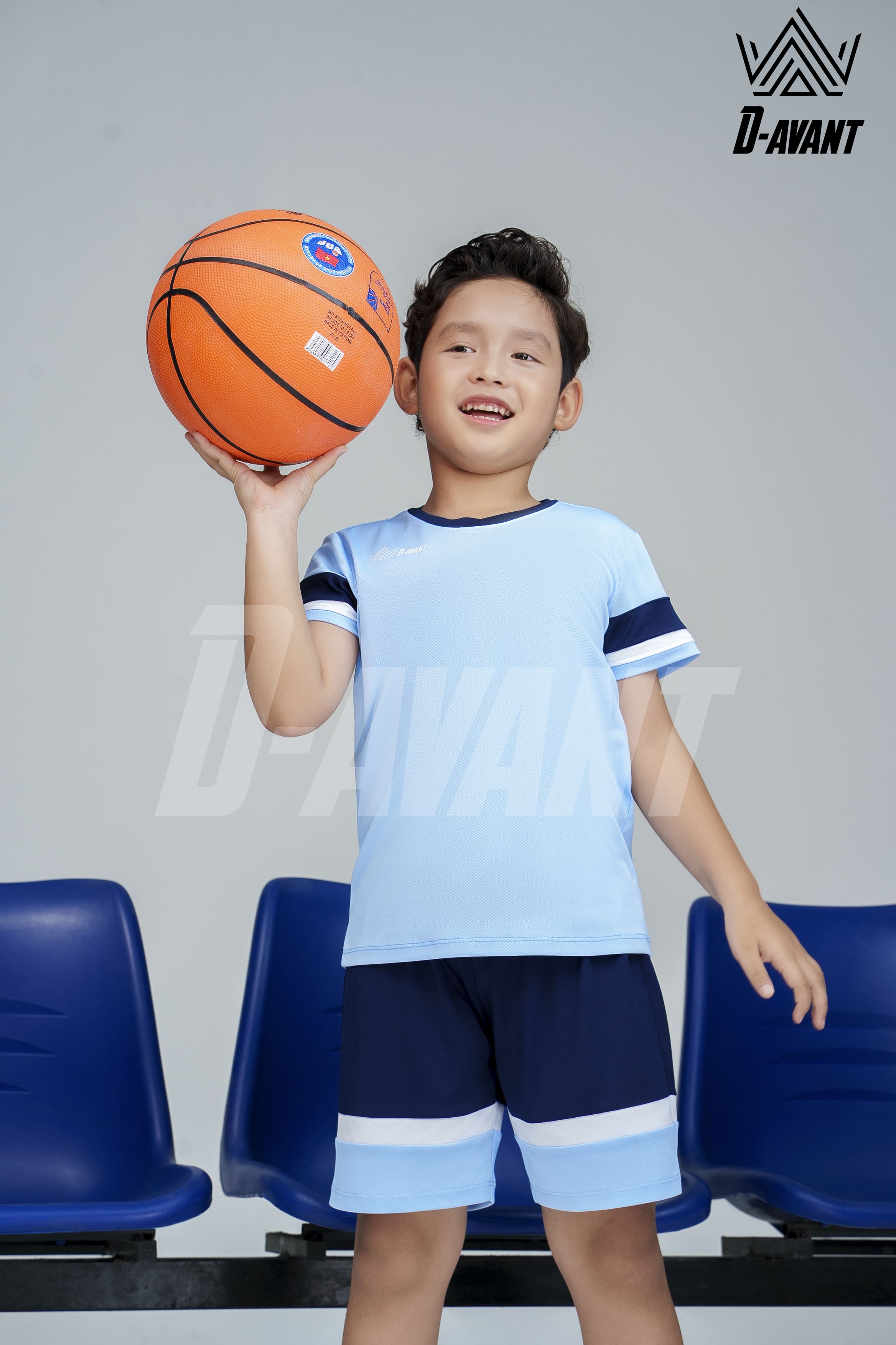 Bộ thể thao trẻ em TCB-1021 Xanh hoà bình phối navy