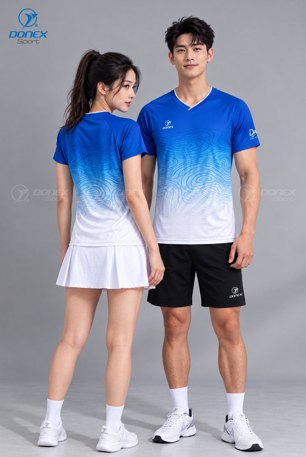 Áo thể thao nam MC-9174-01-04 Trắng phối xanh bích