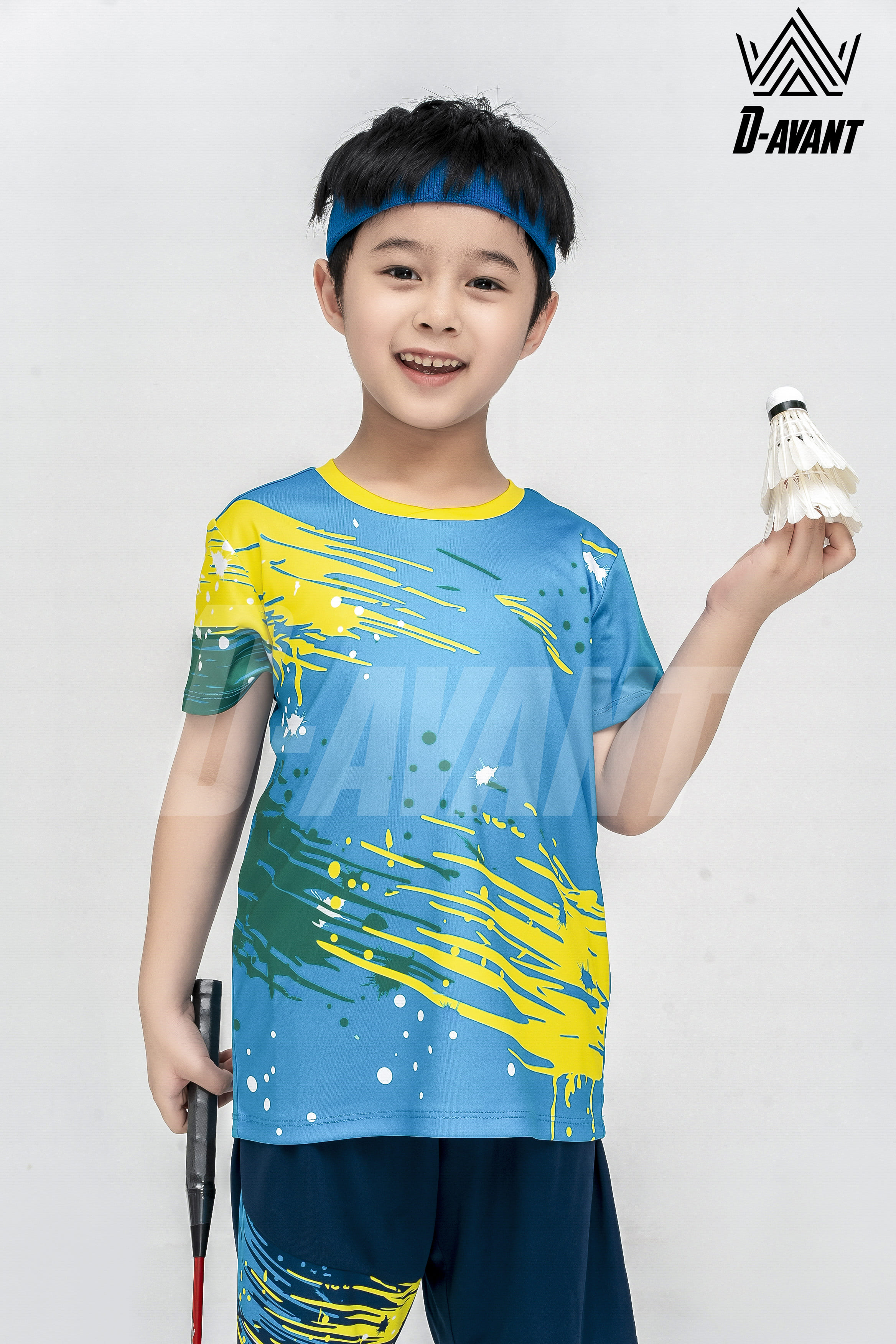 Bộ thể thao trẻ em TCB-1013 Xanh copan phối vàng