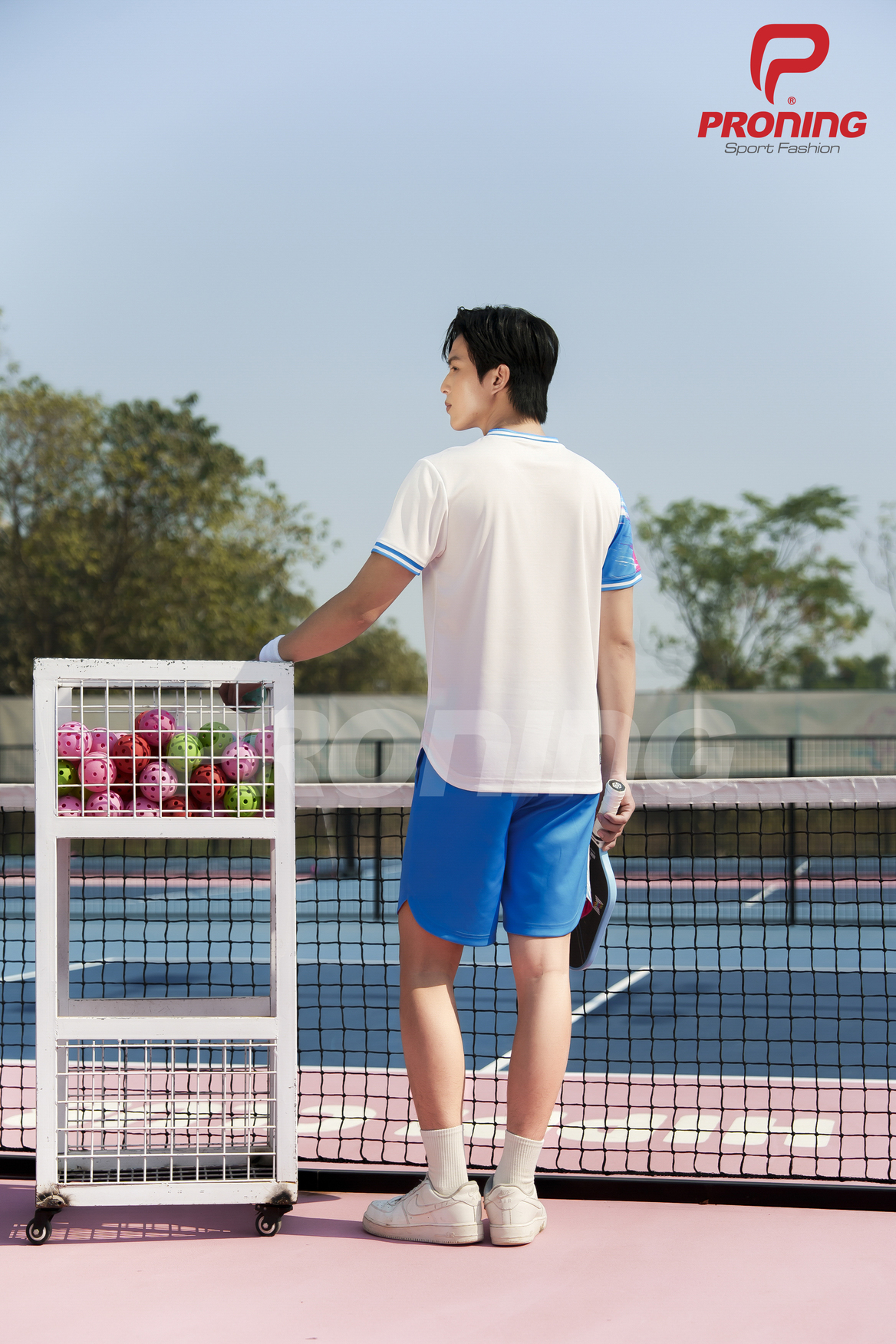 Áo Pickleball Nam MC-9119 Trắng phối hồng