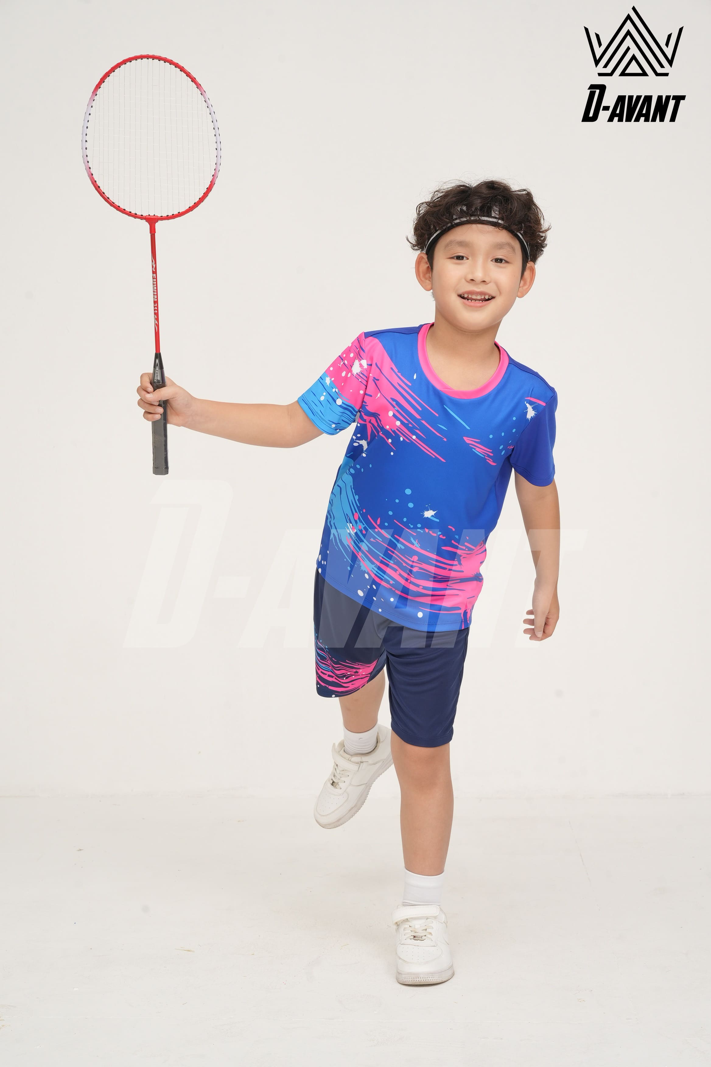 Bộ thể thao trẻ em TCB-1013 Xanh bích phối hồng