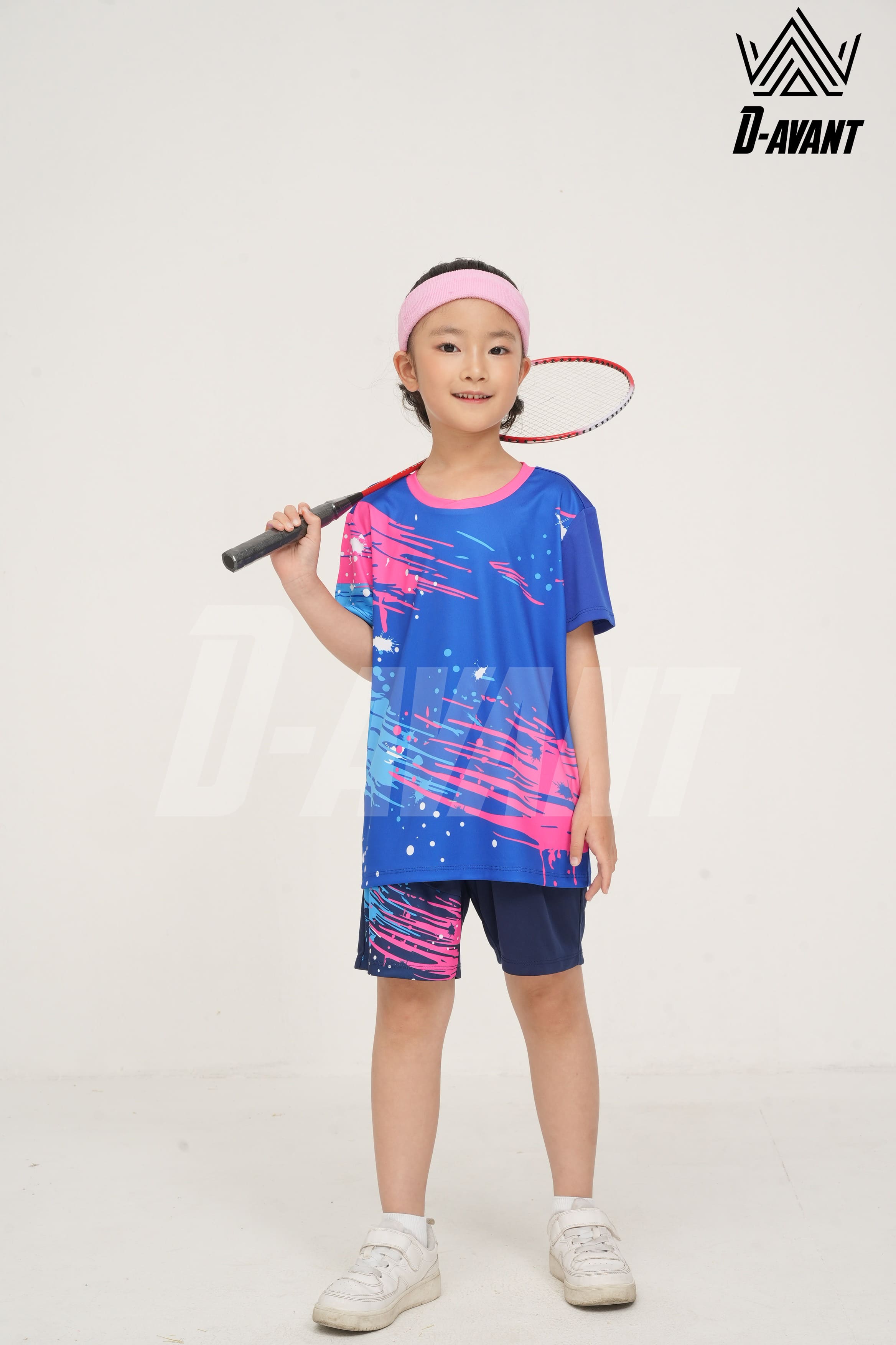 Bộ thể thao trẻ em TCB-1013 Xanh bích phối hồng