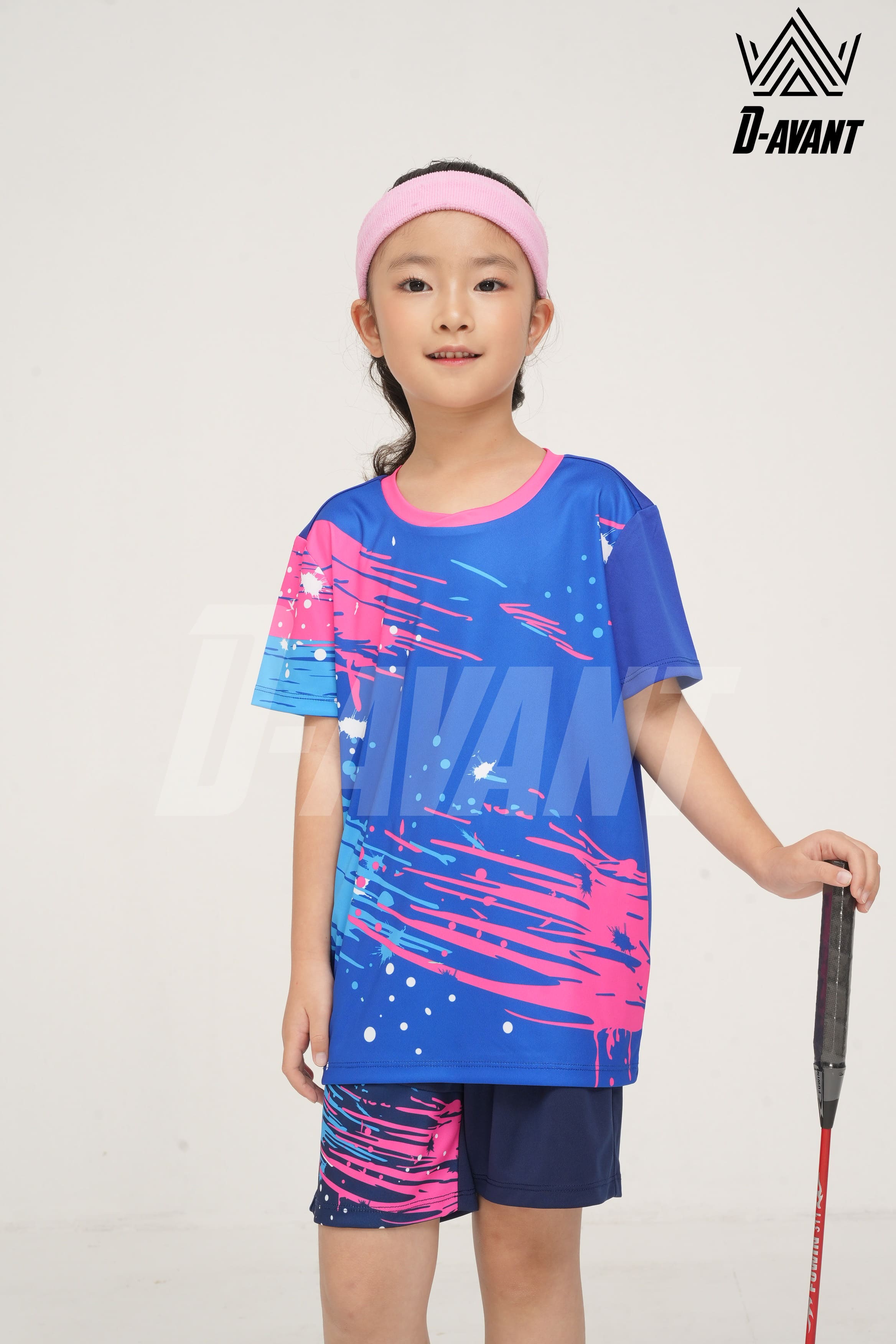 Bộ thể thao trẻ em TCB-1013 Xanh bích phối hồng