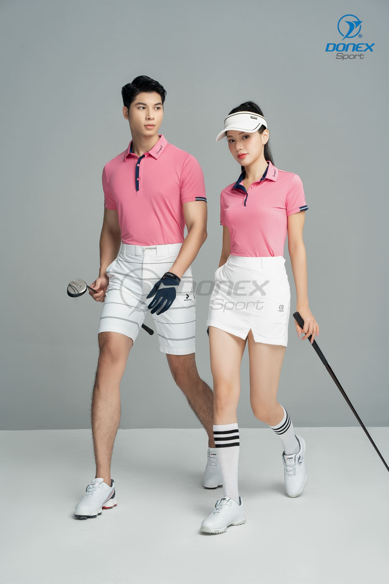 Áo thể thao nữ AC-3820 Hồng phối navy