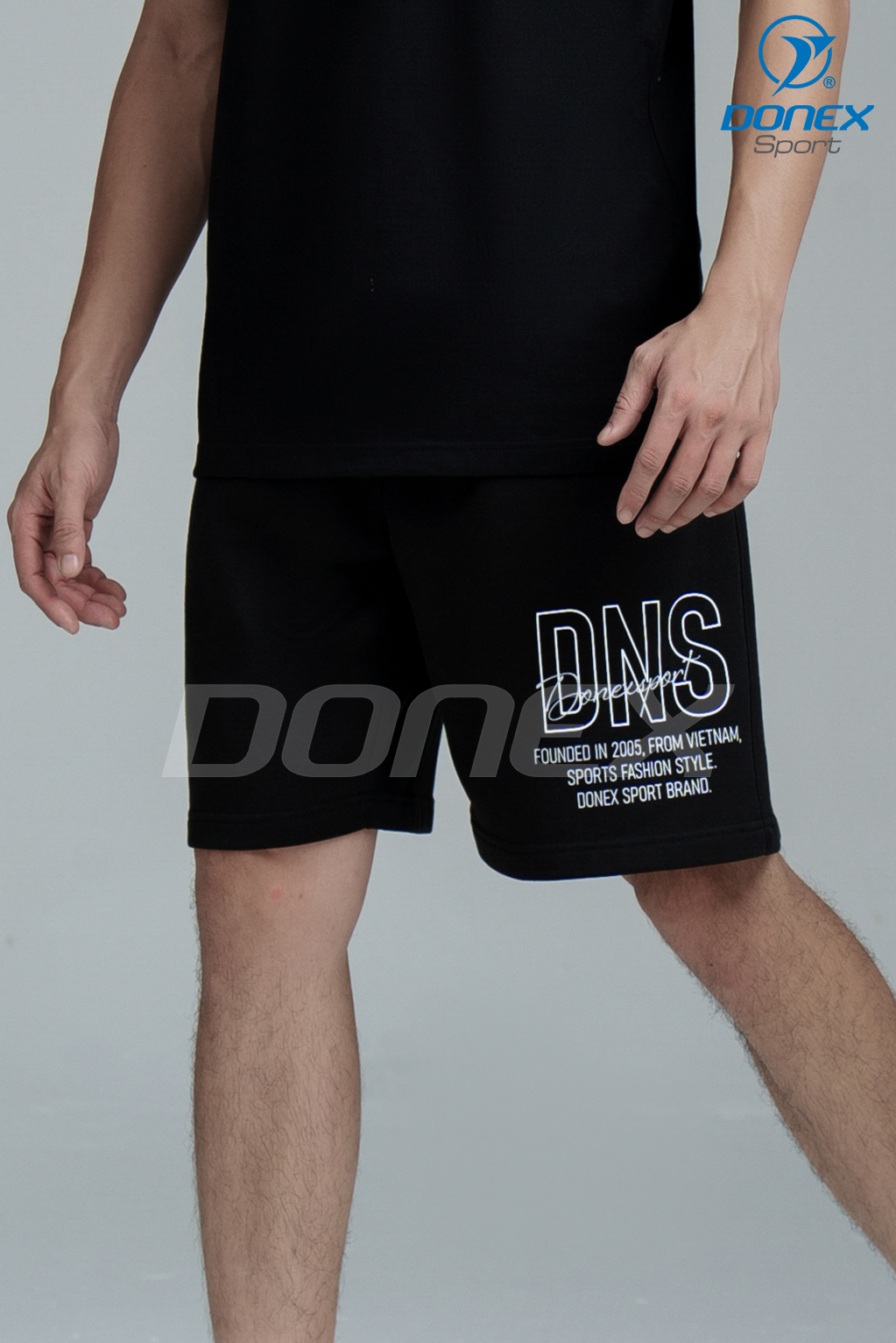 Quần thể thao nam MSC-2038 Đen phối trắng