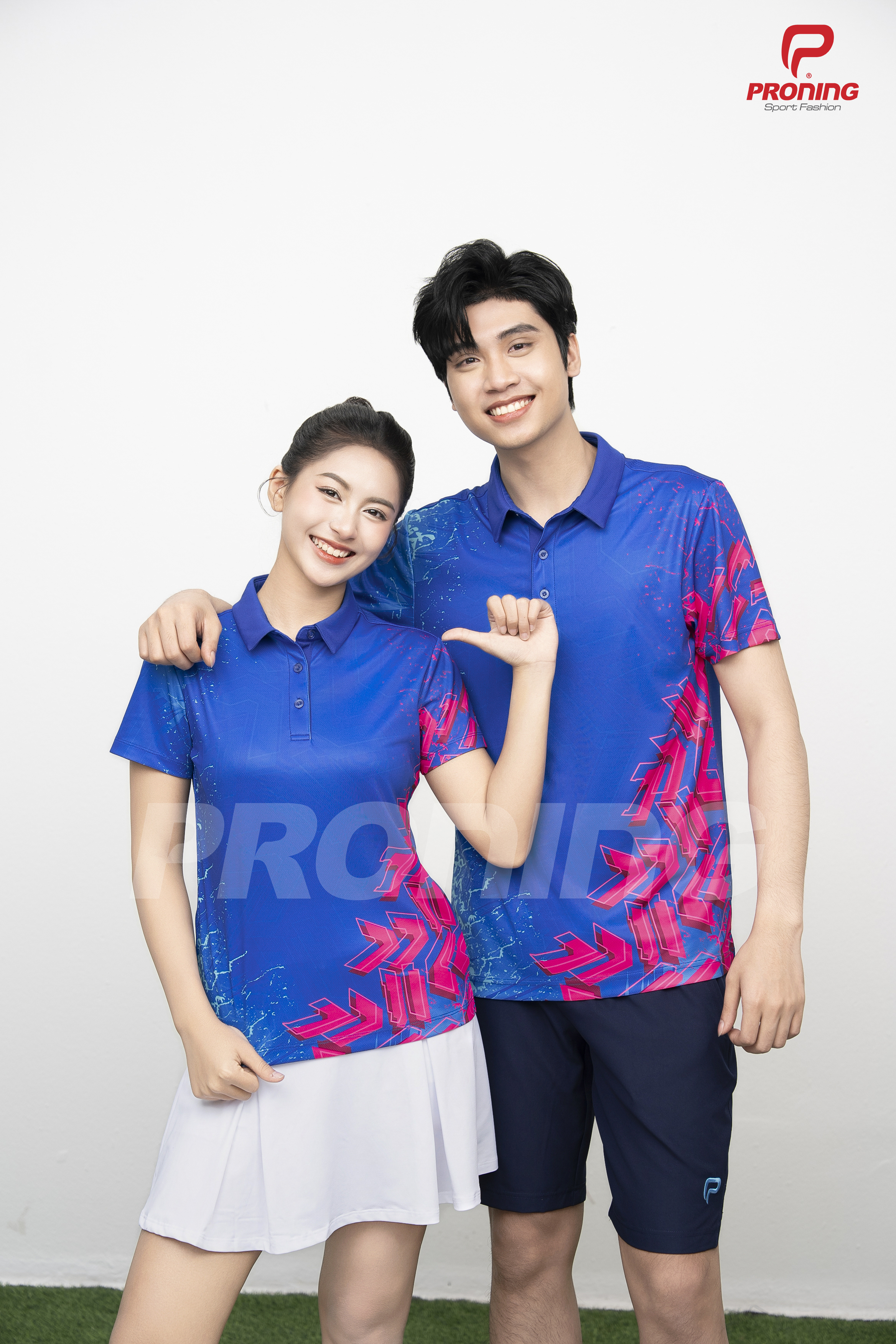 Áo thể thao nữ AC-3829 Xanh bích phối hồng