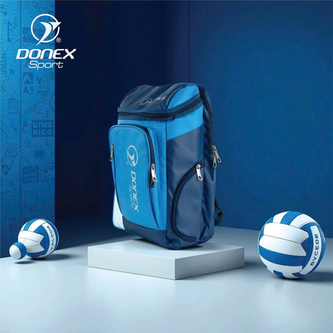 Balo thể thao BB-1602 Navy phối xanh copan