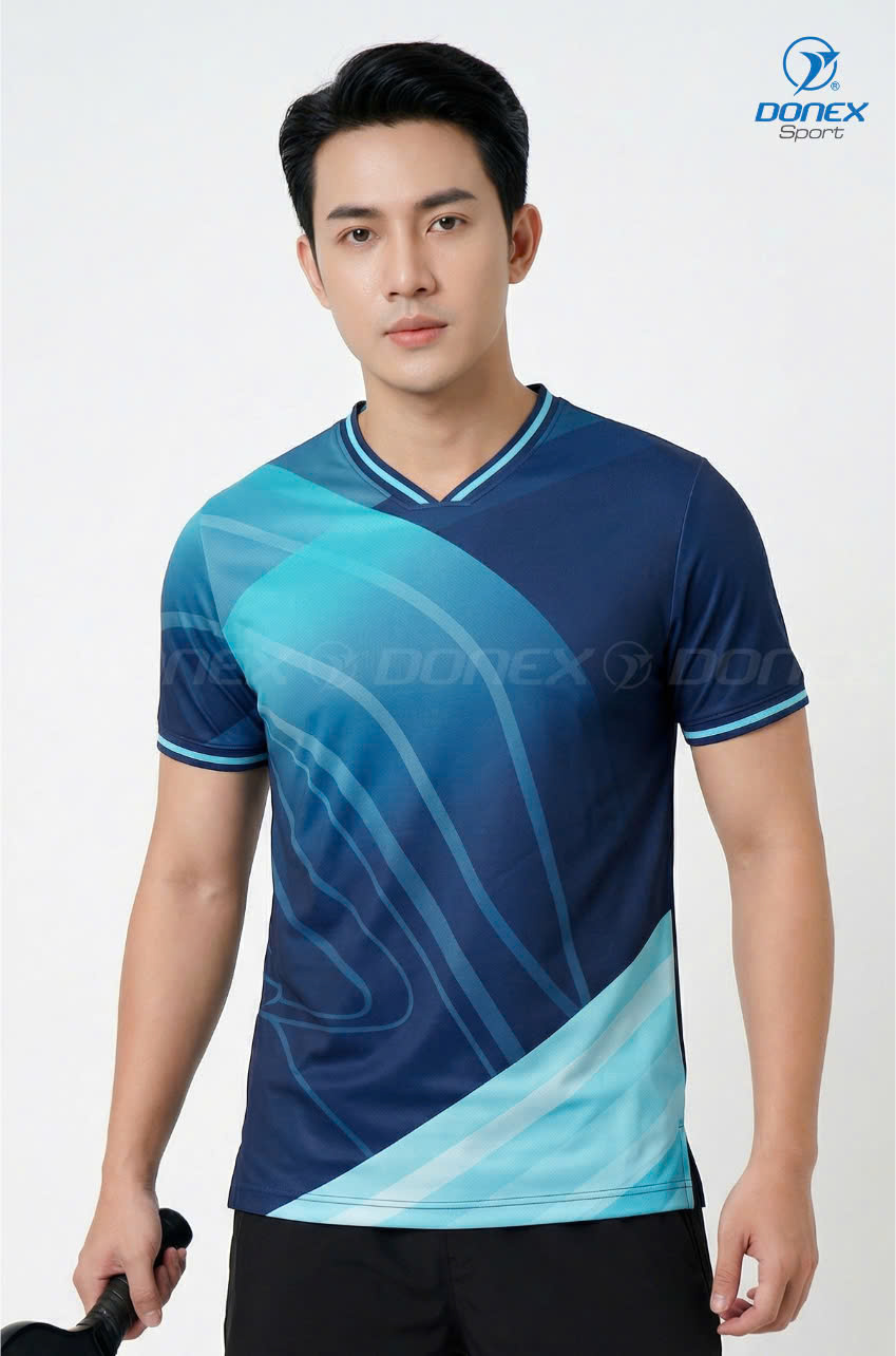 Áo thể thao nam MC-9164-12-01 Navy phối trắng