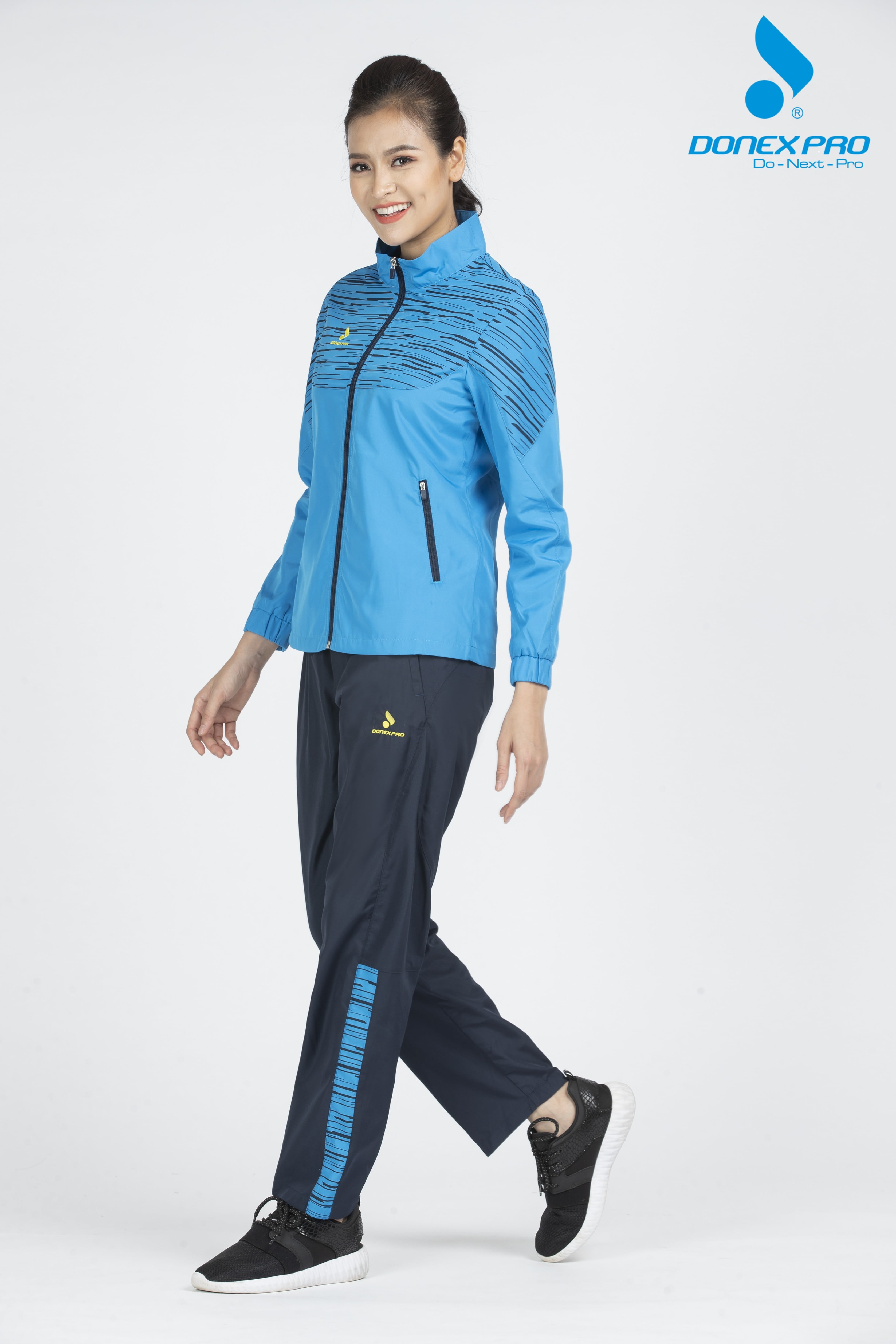 Quần gió nữ AD-542 - Navy phối vàng