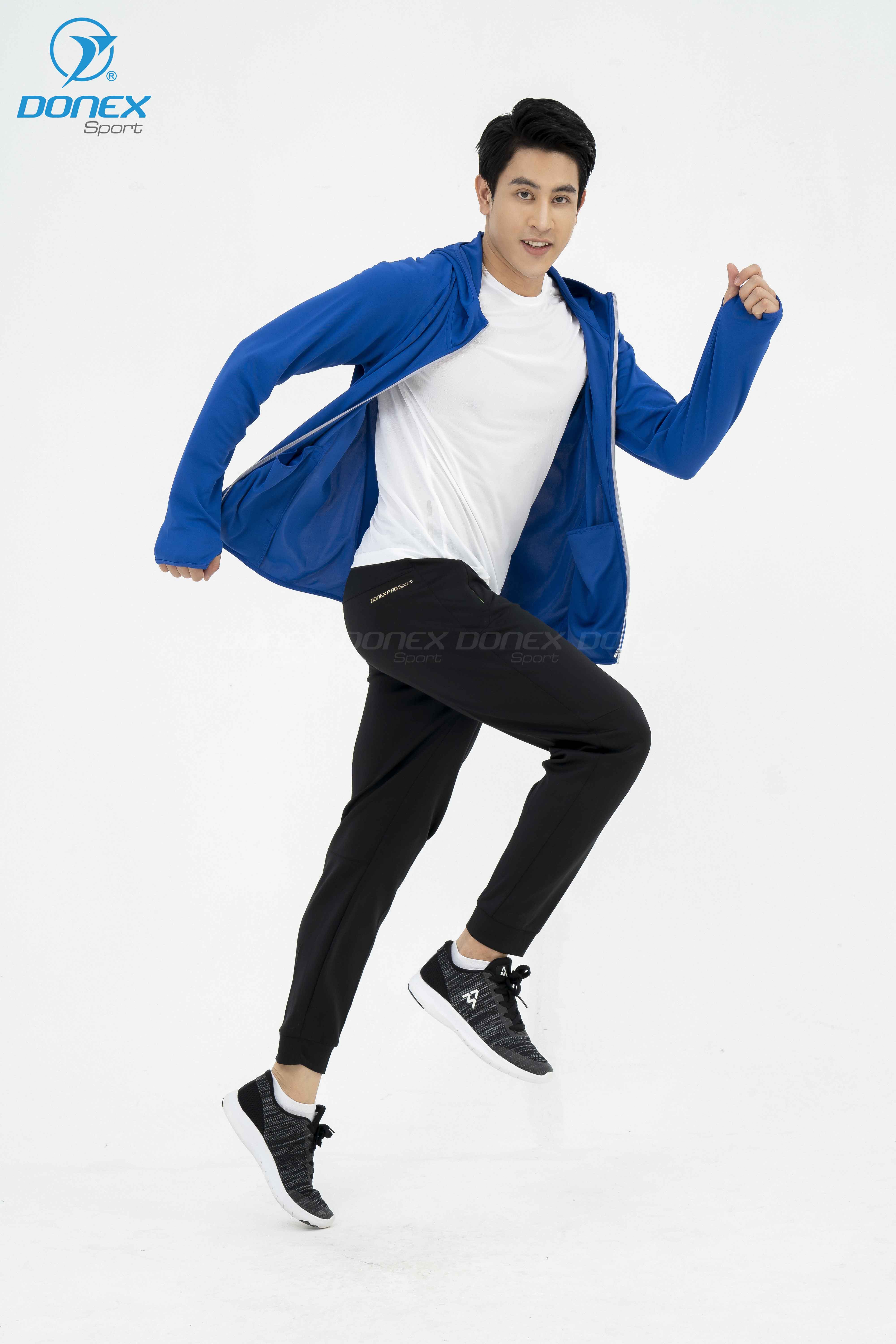 Áo khoác chống nắng nam MDE-252 xanh bích phối ghi