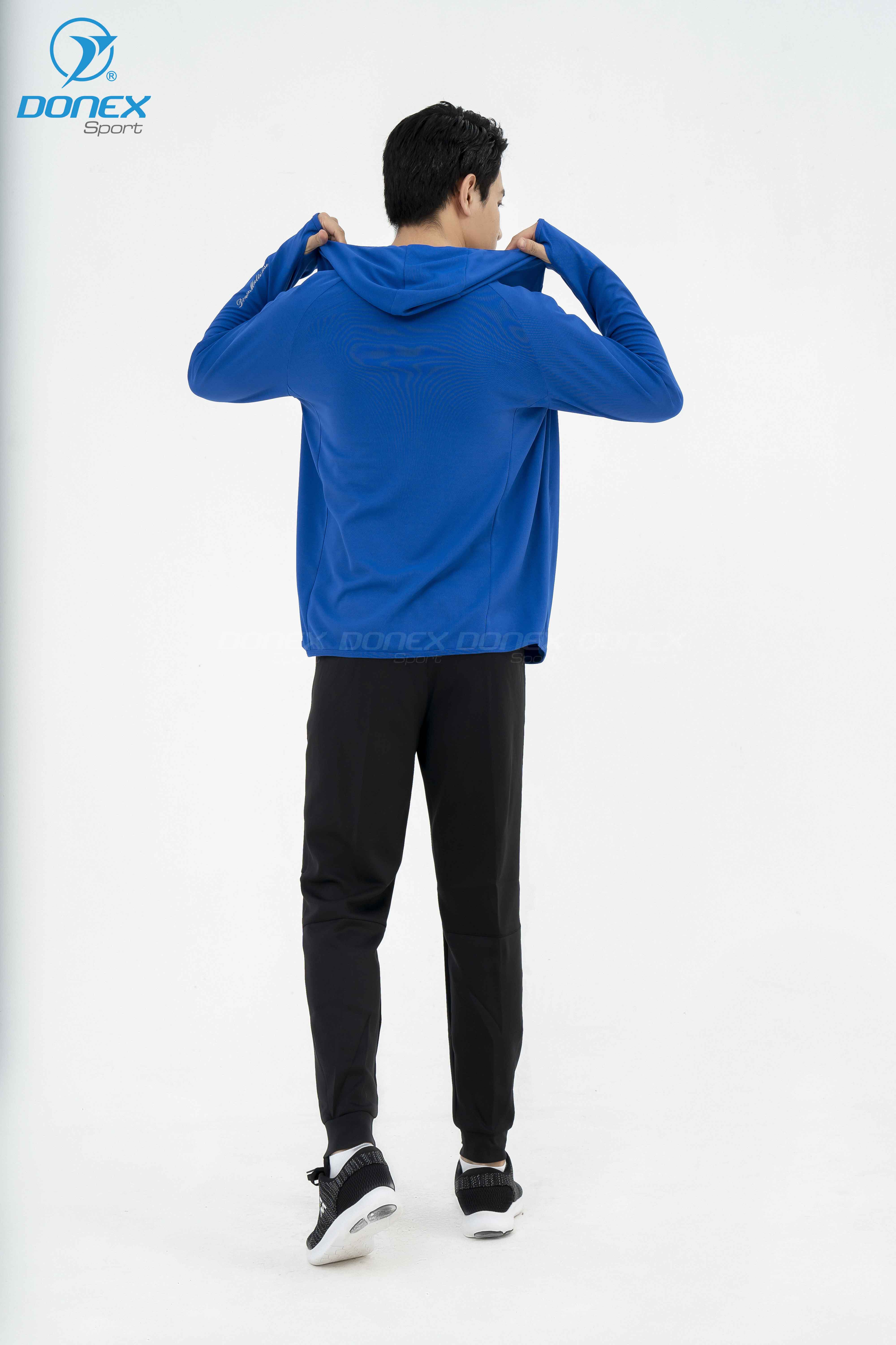 Áo khoác chống nắng nam MDE-252 xanh bích phối ghi