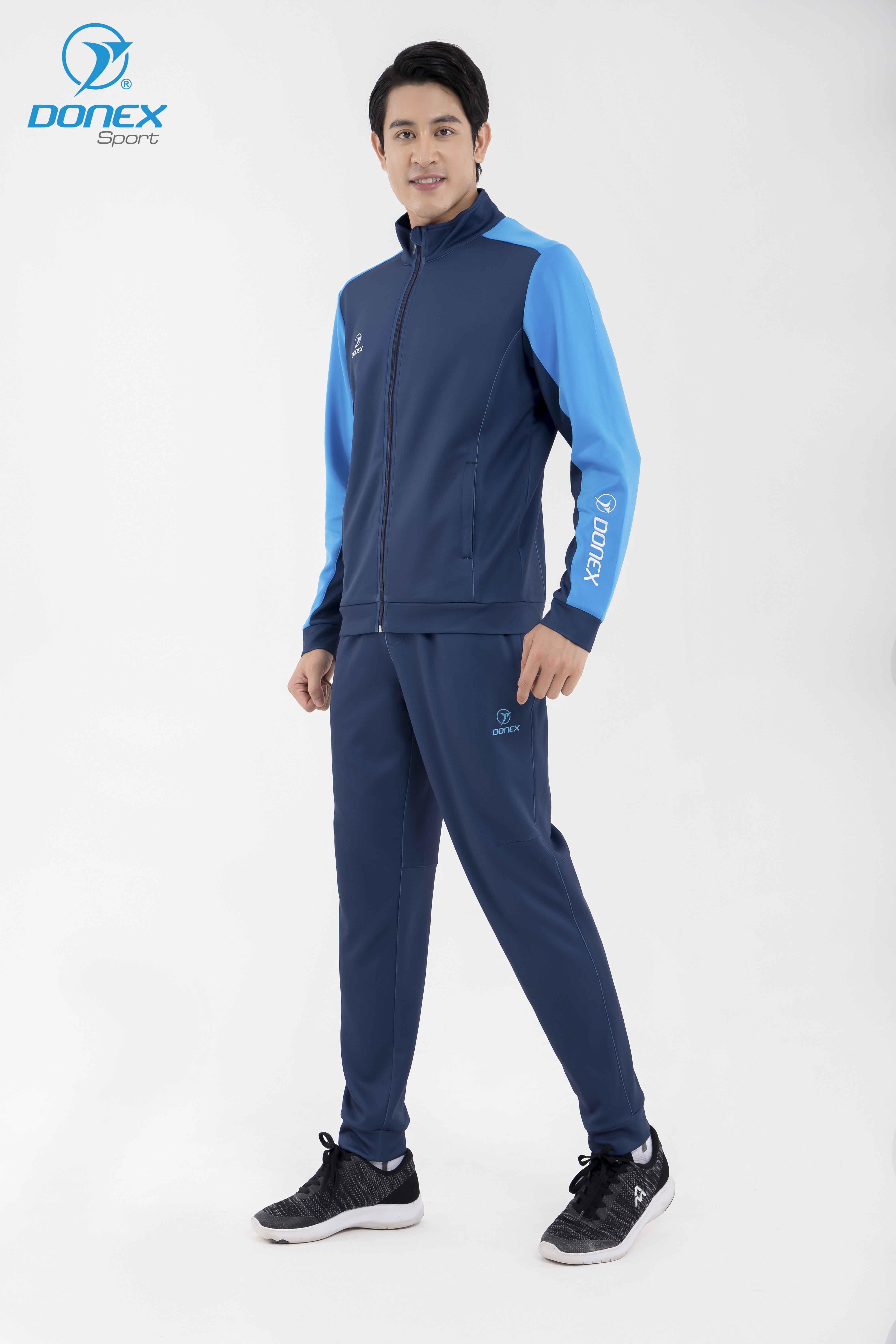 Áo Nỉ Thun Nam DONEX Sano MDE-254 Navy phối copan