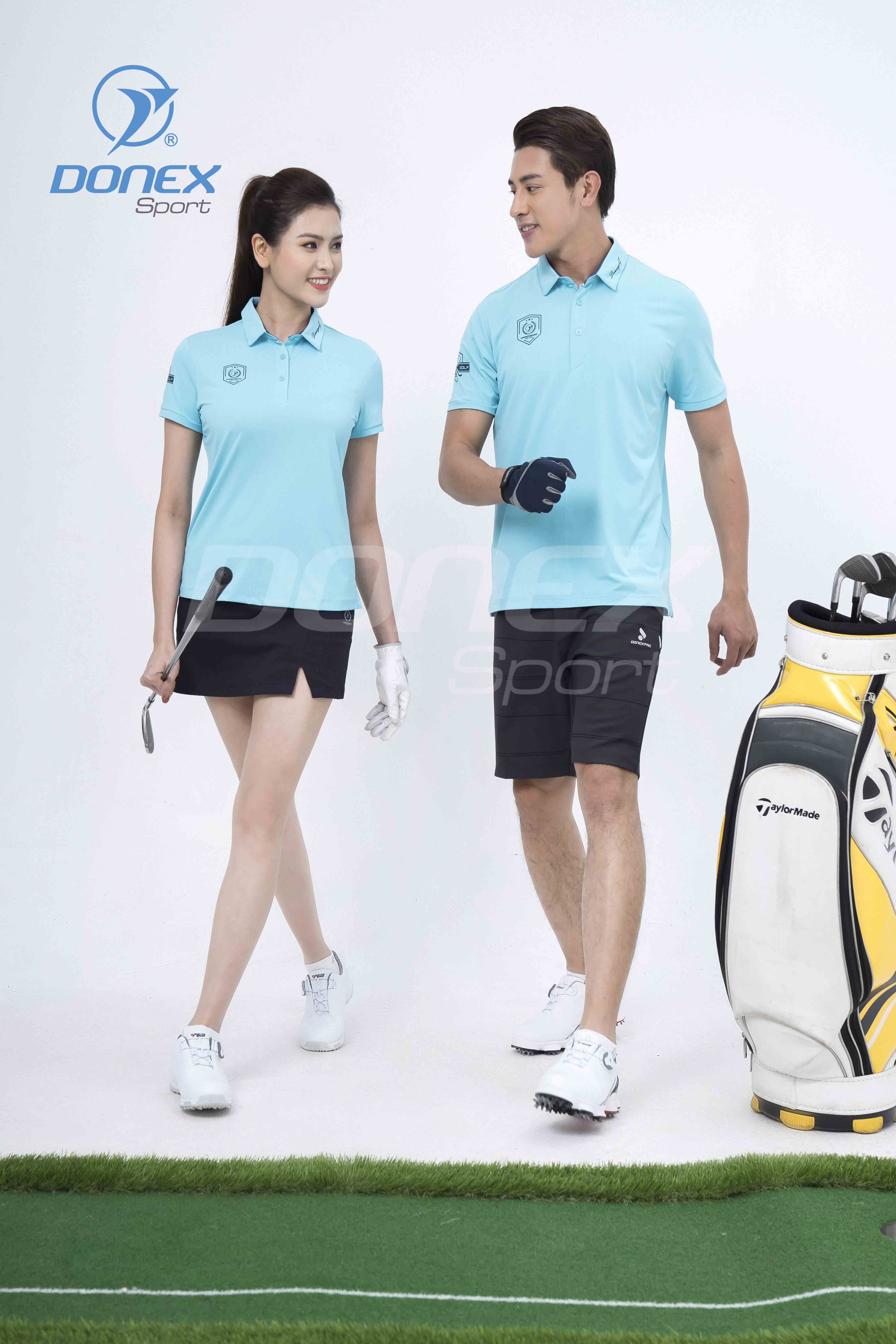 Áo thể thao Golf nữ AC-3660-19-12 Xanh biển phối navi