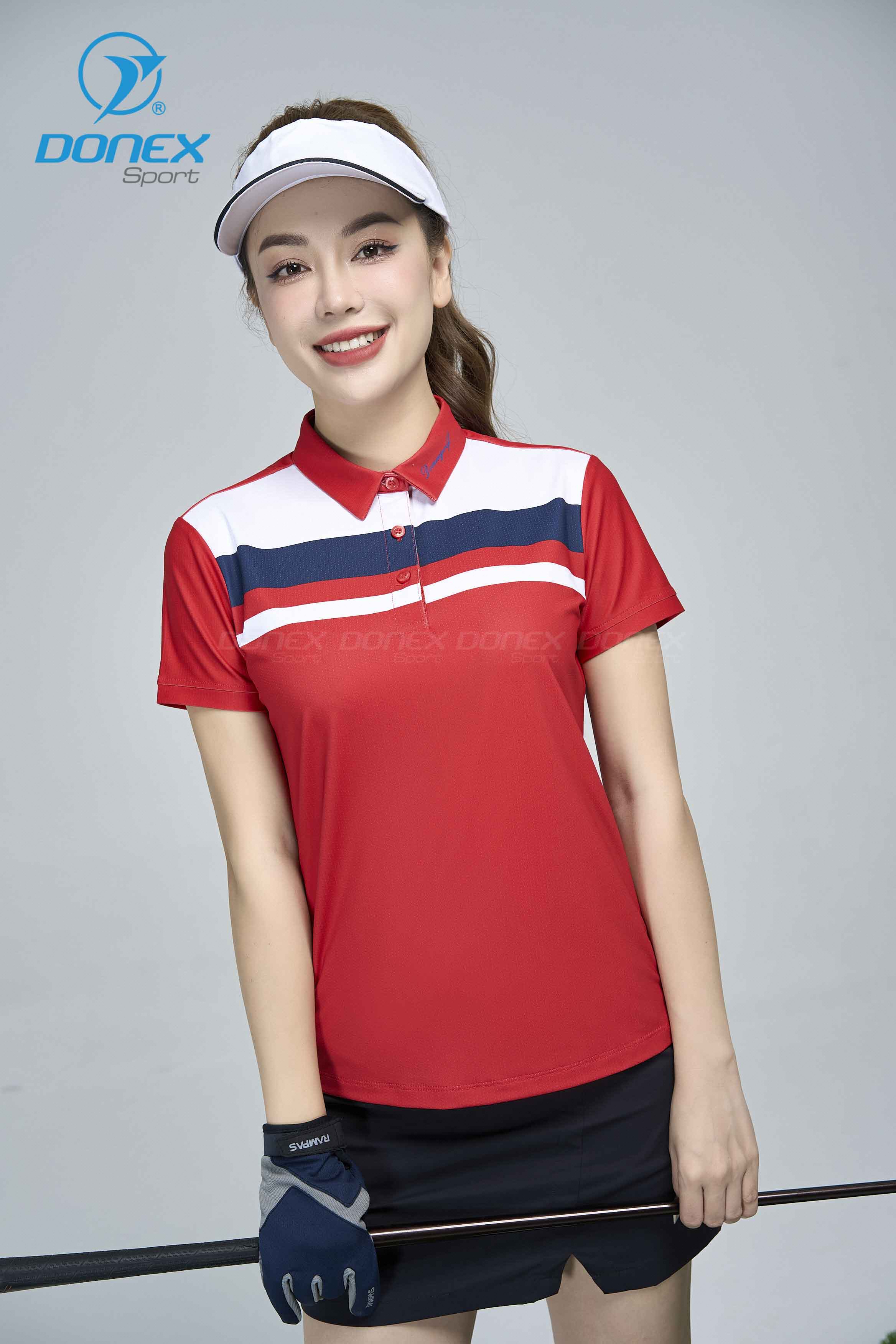 Áo thể thao nữ AC-3814 Đỏ phối trắng