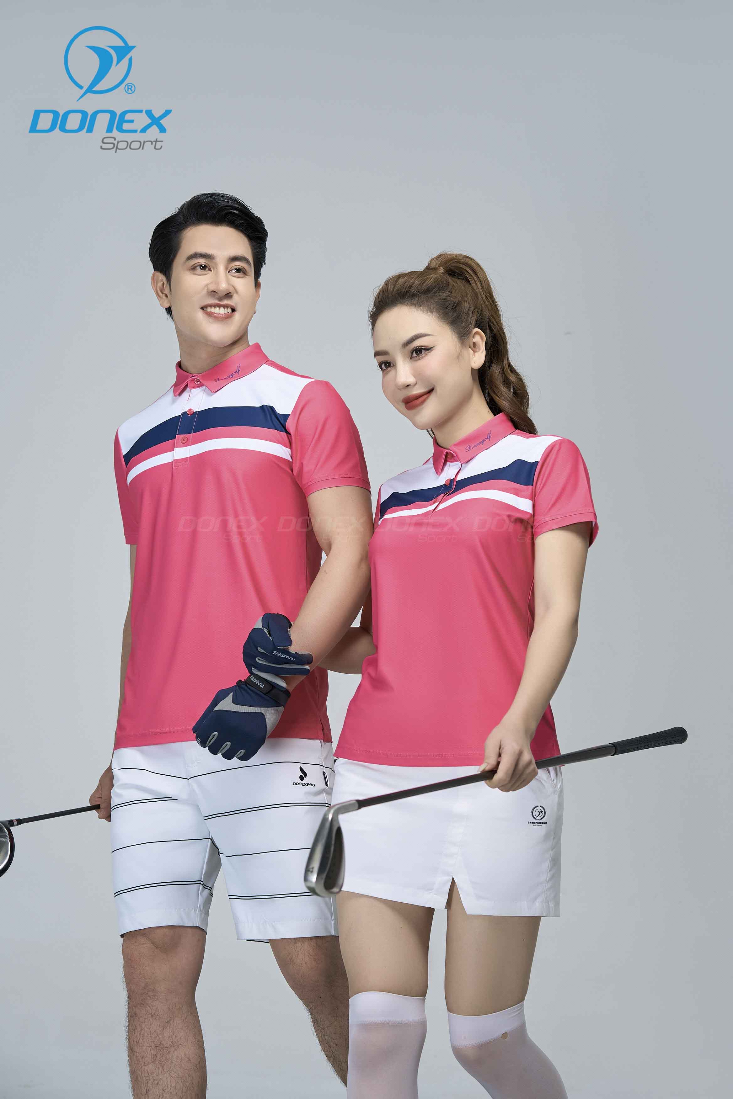 Áo thể thao nữ AC-3814 Hồng phối trắng