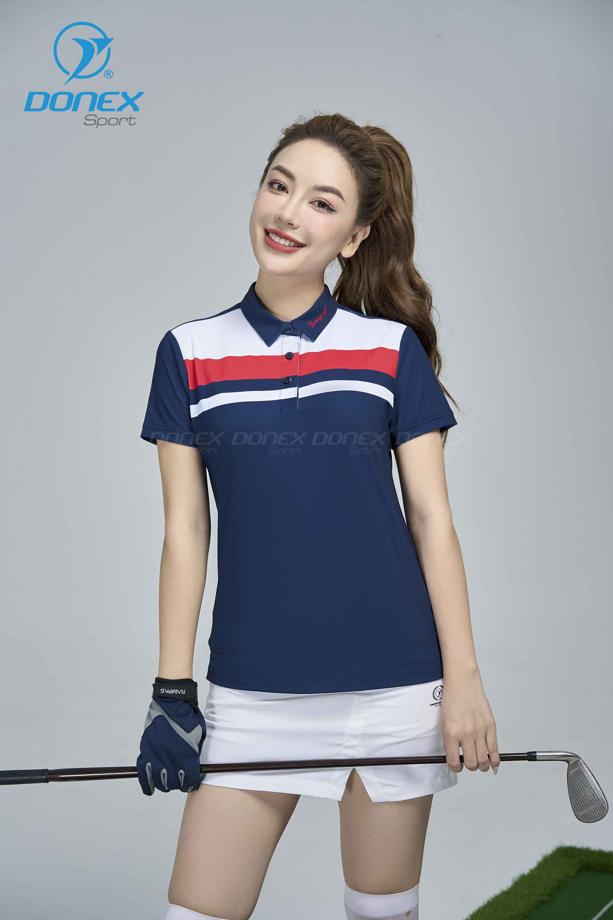 Áo thể thao nữ AC-3814 Navy phối trắng