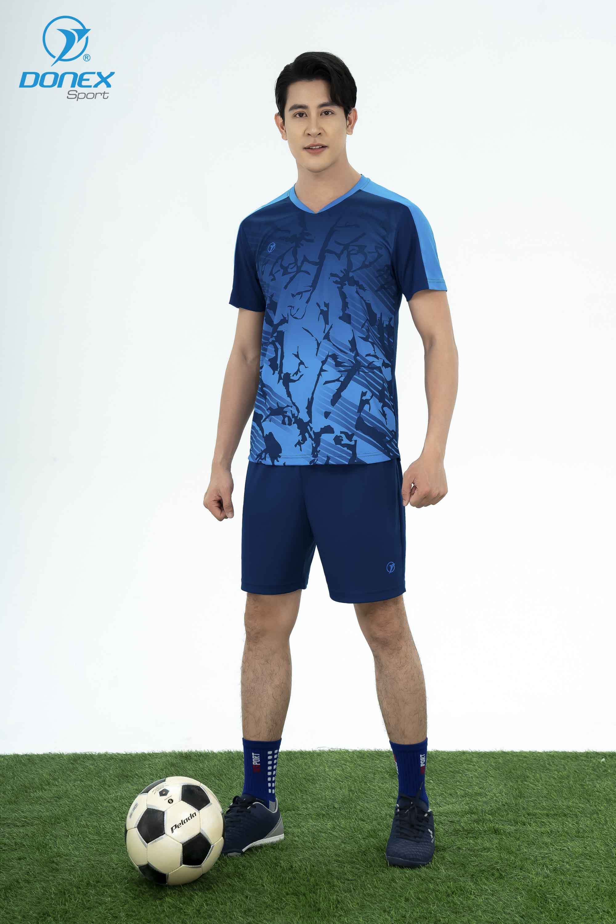 Bộ thể thao nam MCB-6156 Navy phối xanh coban