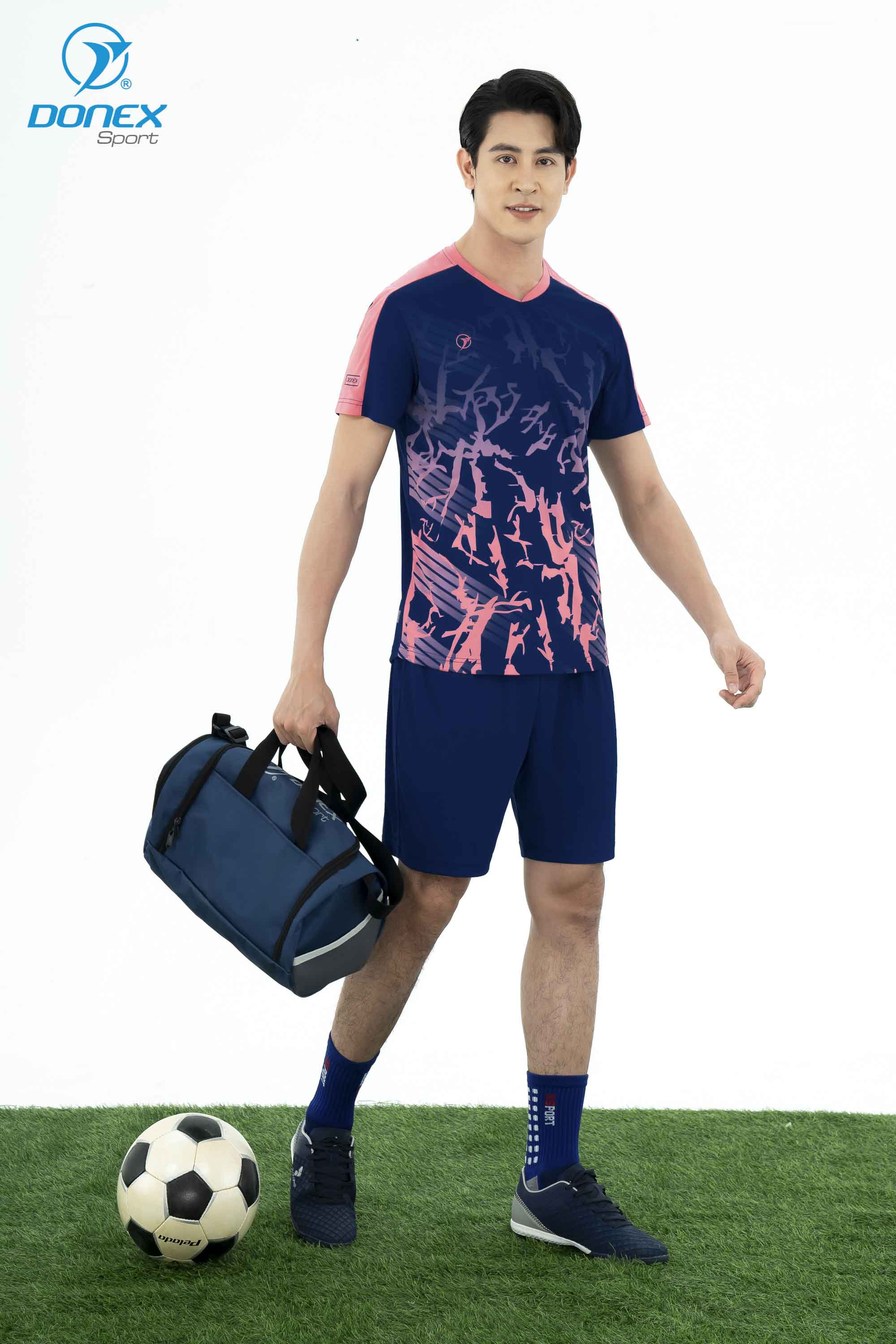 Bộ thể thao nam MCB-6156 Navy phối hồng