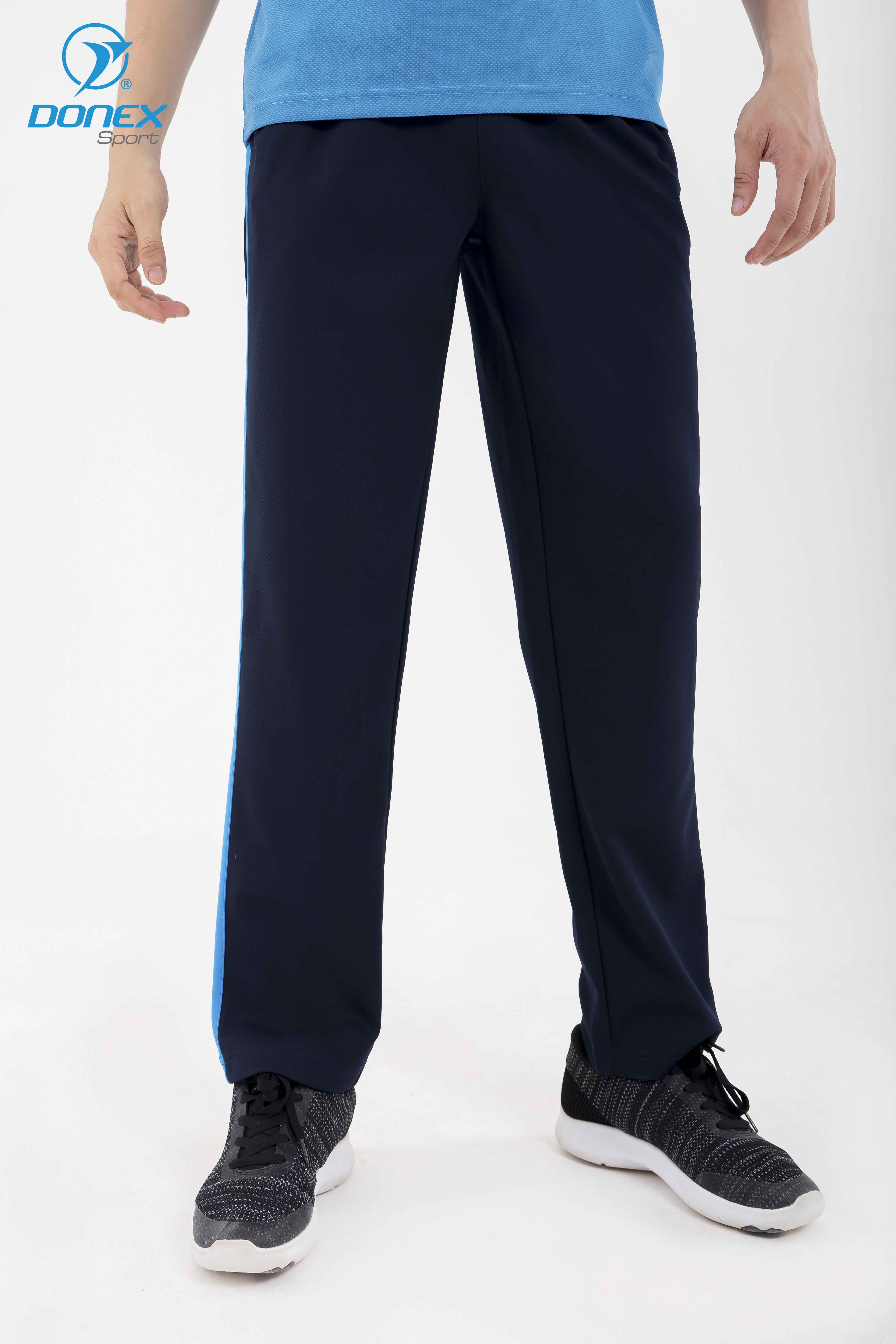 Quần Nỉ Thun Nam PRONING Unir MD-651 Navy Phối Xanh Copan