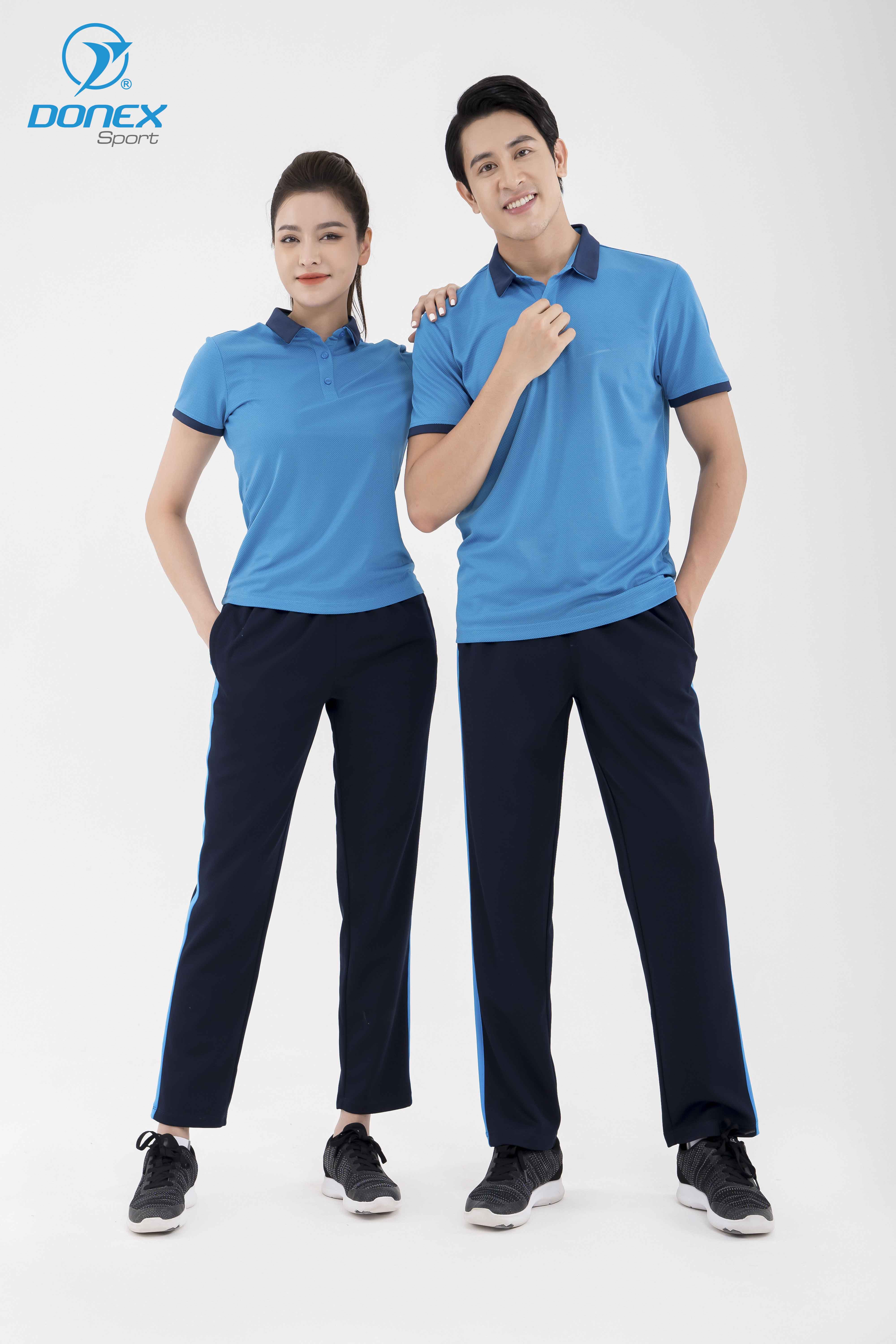 Quần Nỉ Thun Nam PRONING Unir MD-651 Navy Phối Xanh Copan