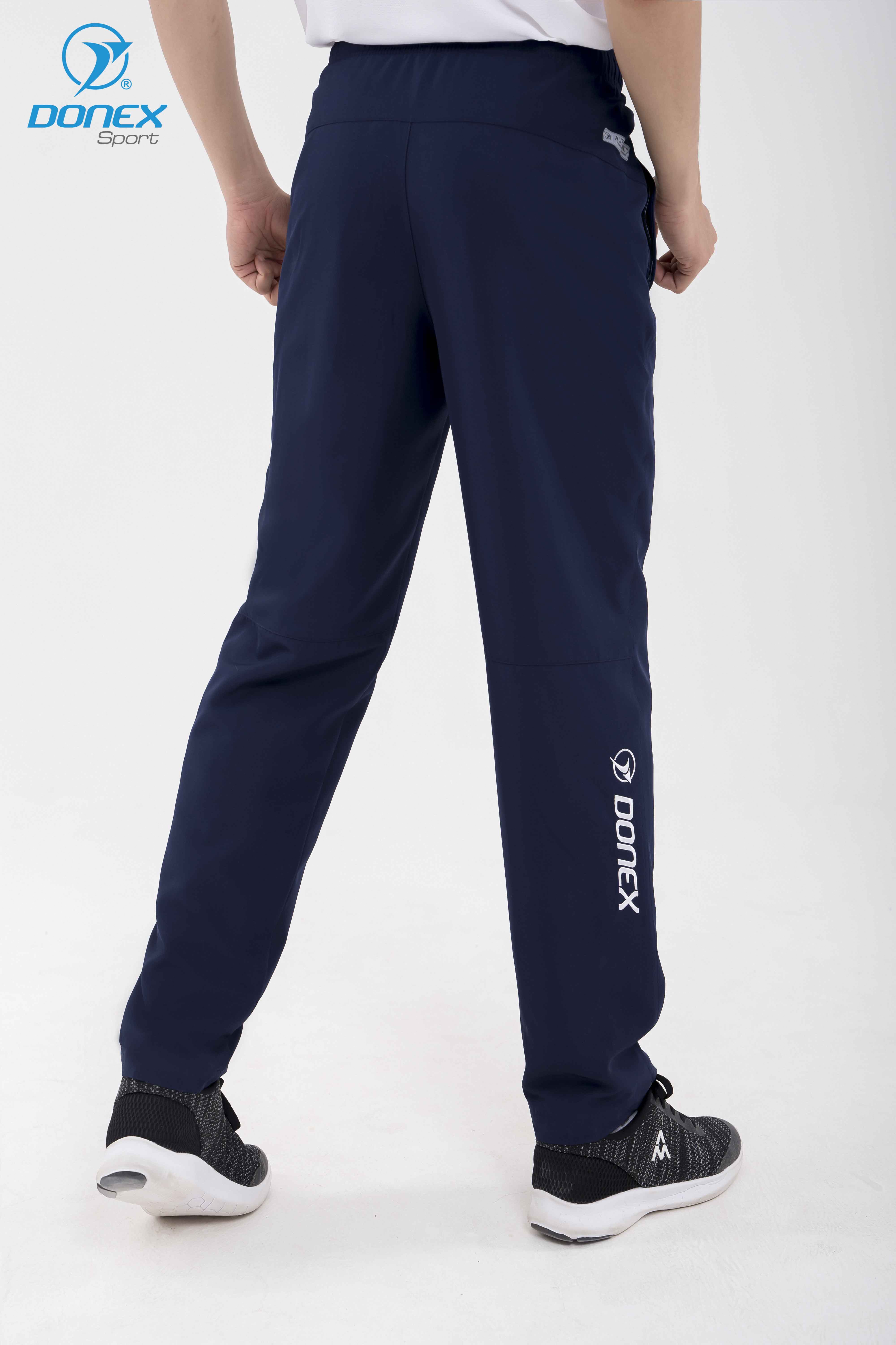 Quần Gió Thể Thao Nam DONEX Prillante MD-658 Navy Phối Trắng