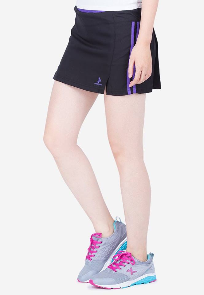 Quần váy nữ - Đen P tím - 841