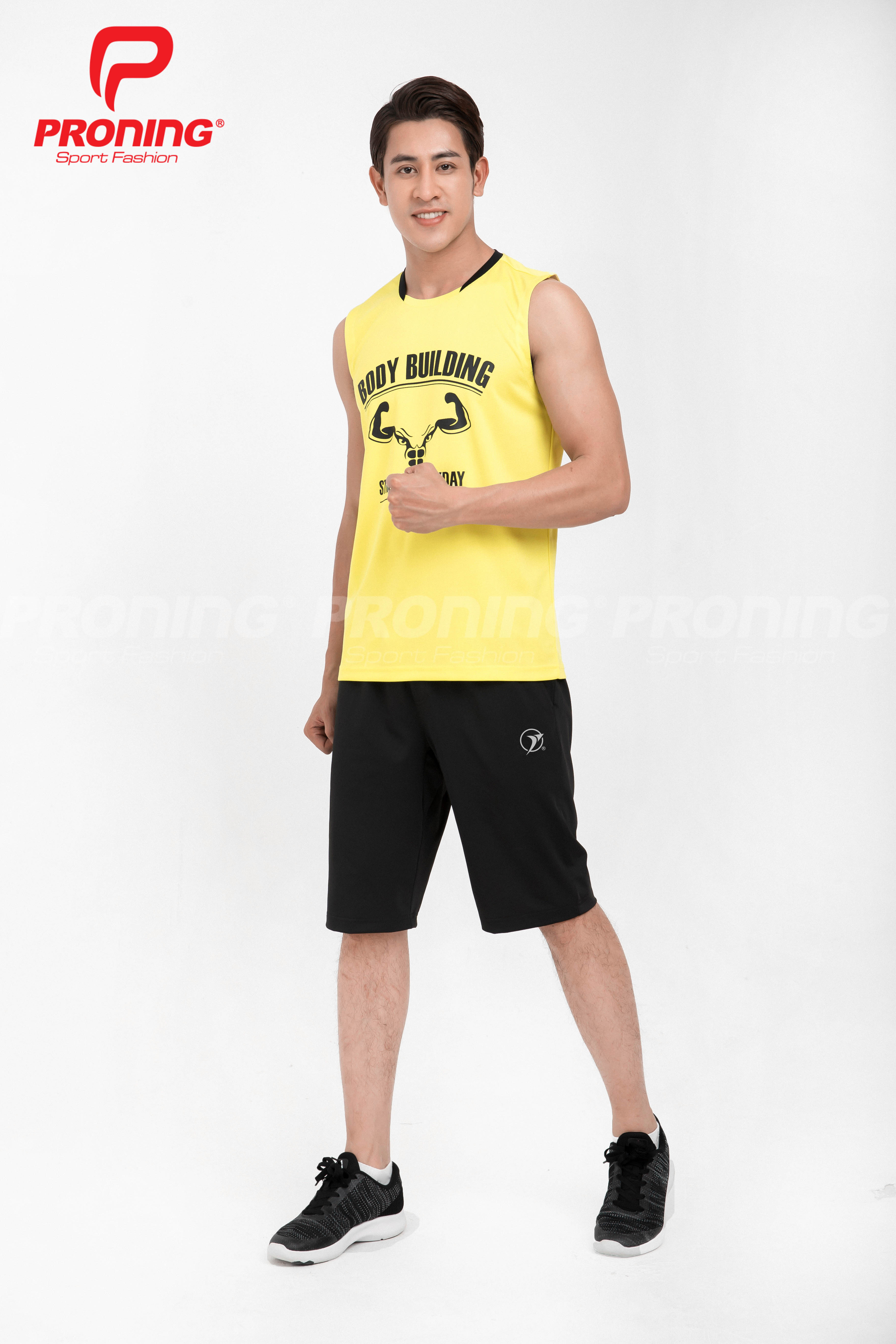 Áo thể thao nam MC-9003-06-08 Vàng phối đen