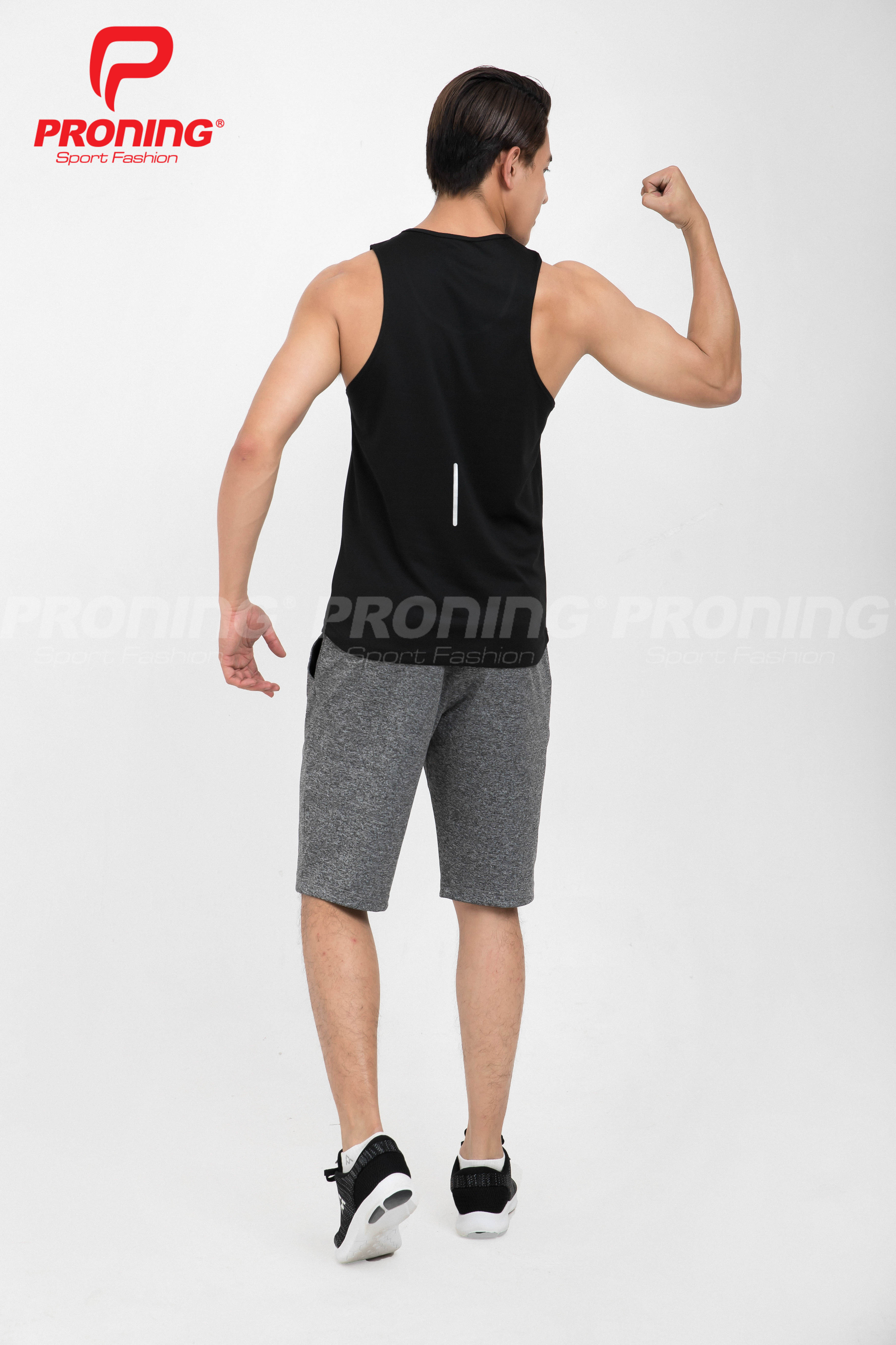 Áo thể thao nam MC-9005-08-18 Đen phối ghi