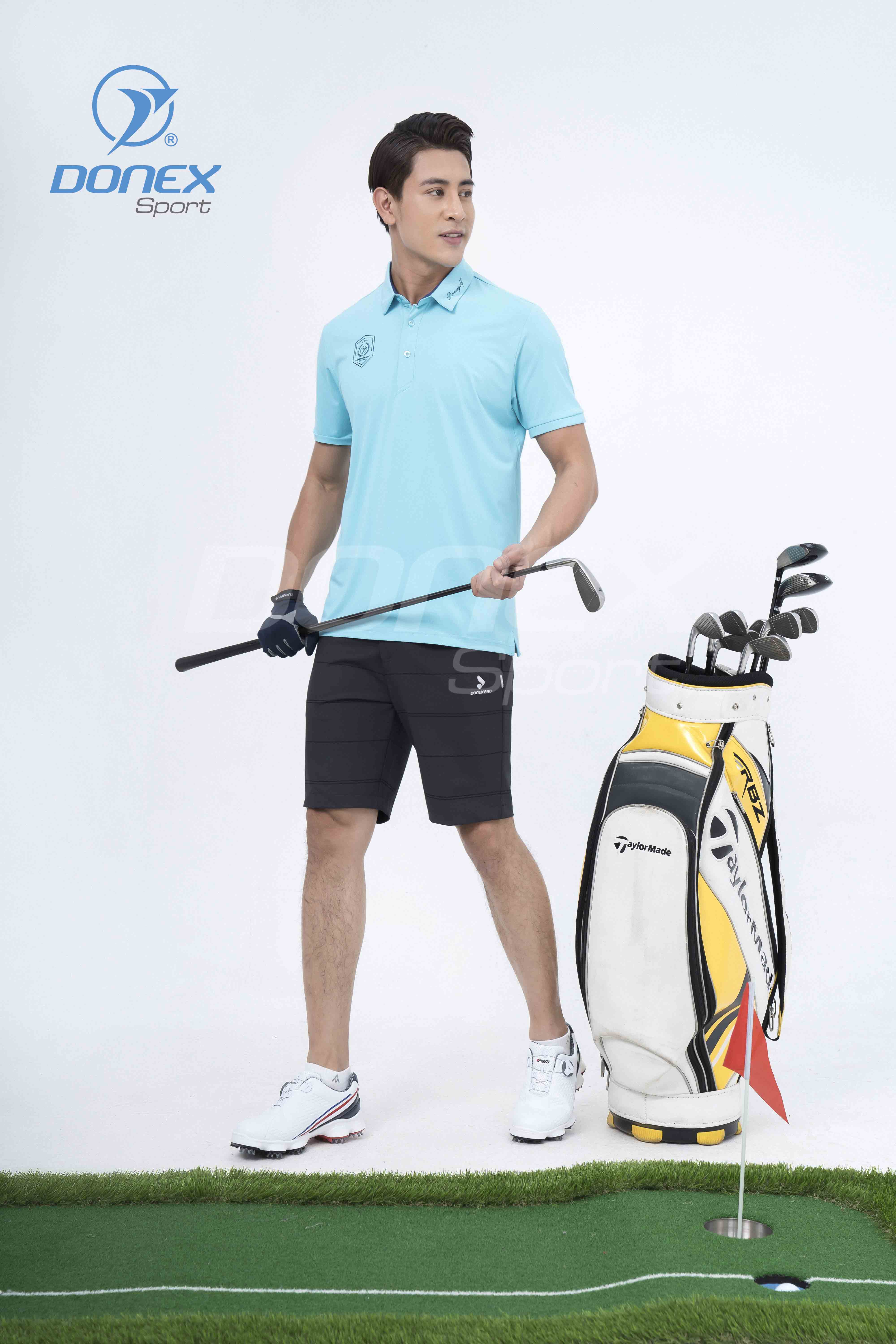 Áo thể thao Golf nam MC-9060-19-12 Xanh biển phối navi