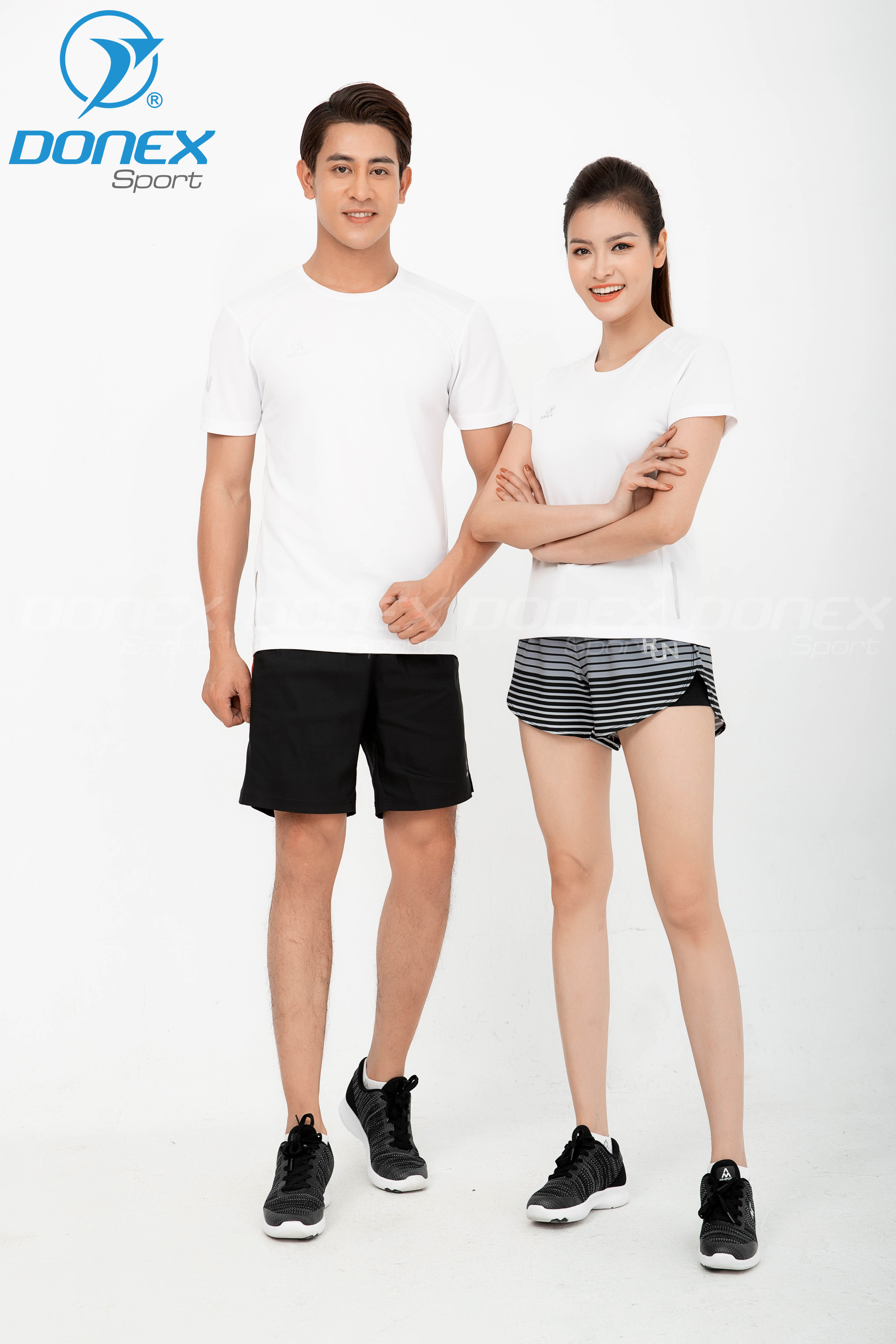 Áo thể thao nam MC-9064-01-18 Trắng in ghi