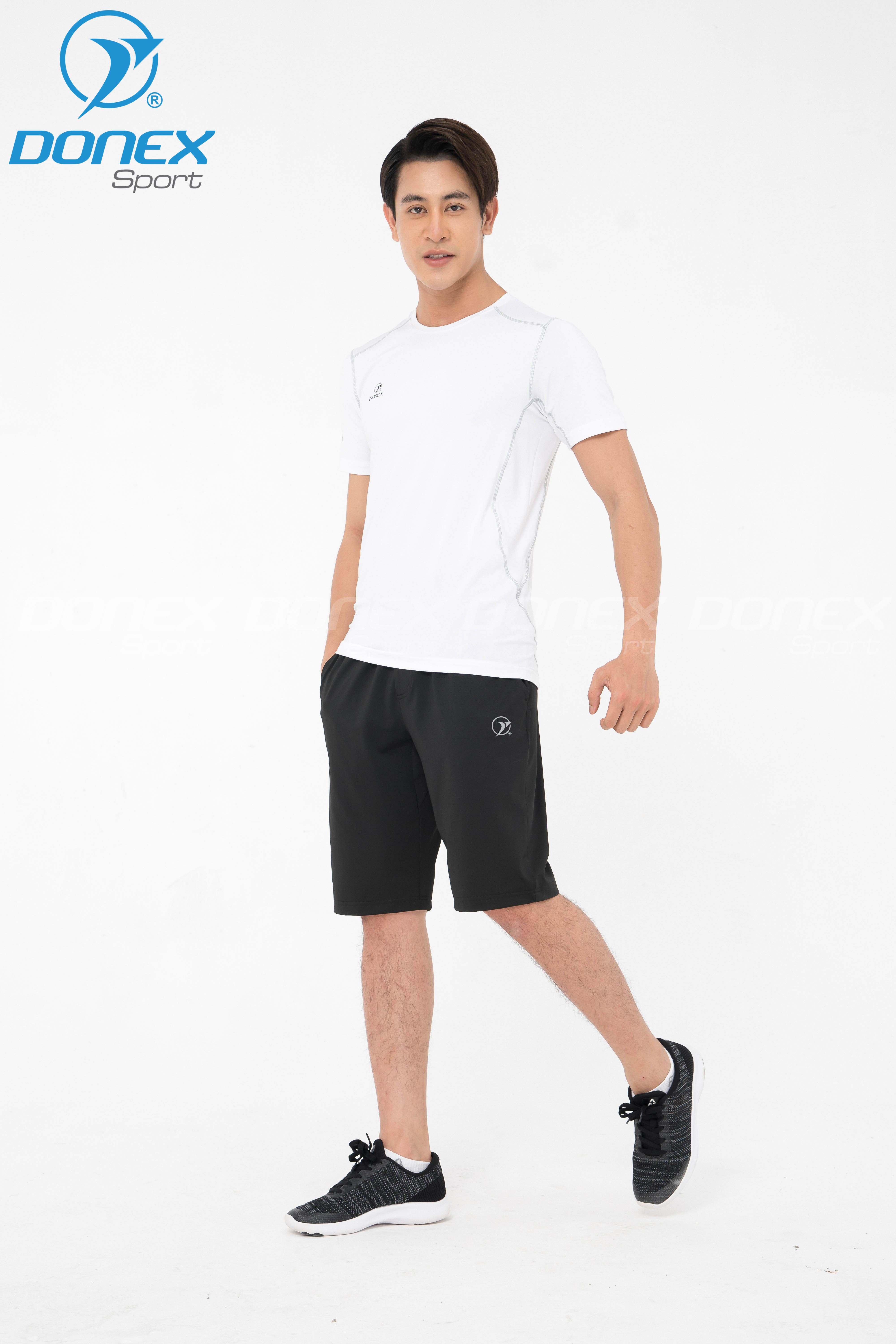 Áo thể thao nam MC-9072-01-08 Trắng in đen