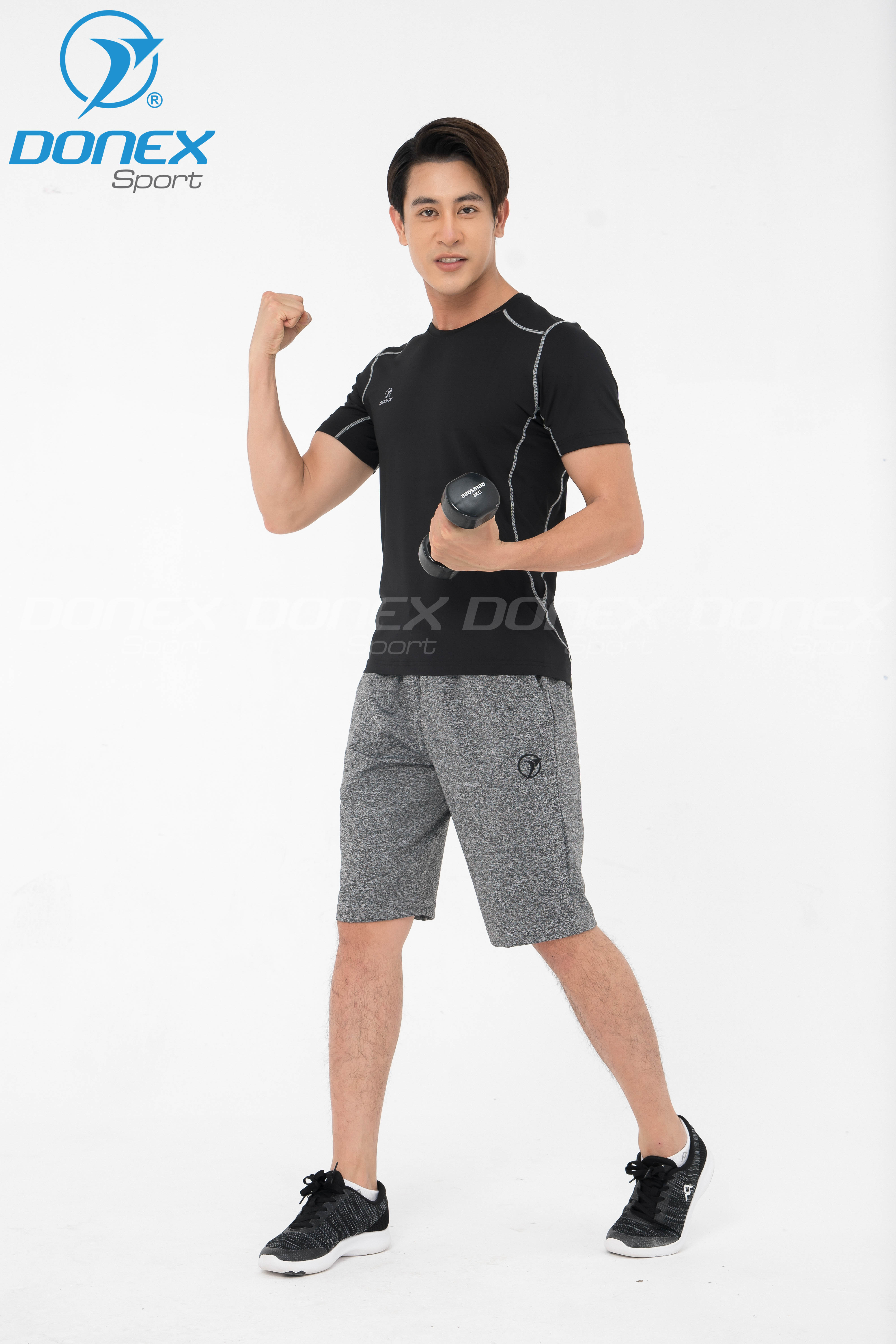 Áo thể thao nam MC-9072-08-18 Đen in ghi