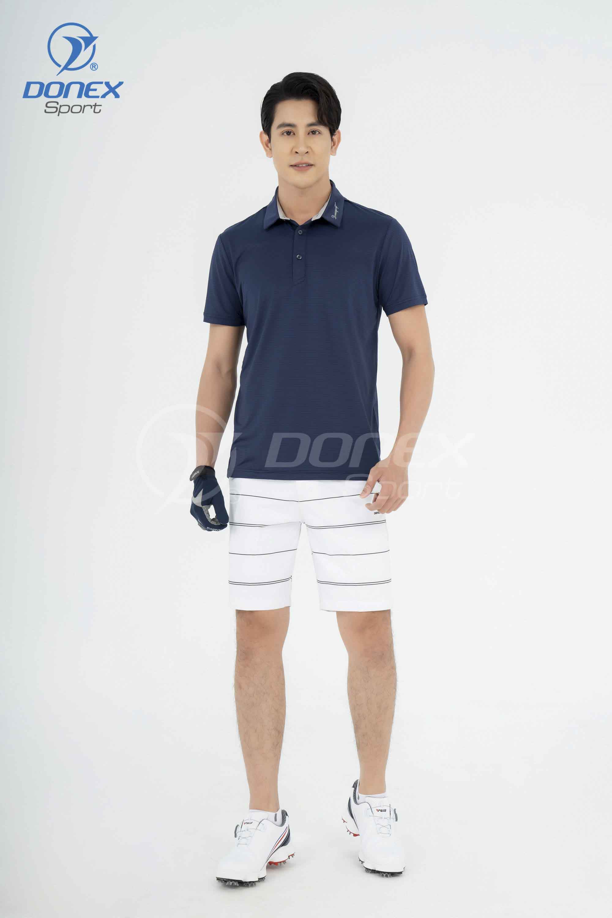 Áo thể thao nam MC-9098 Navy phối ghi