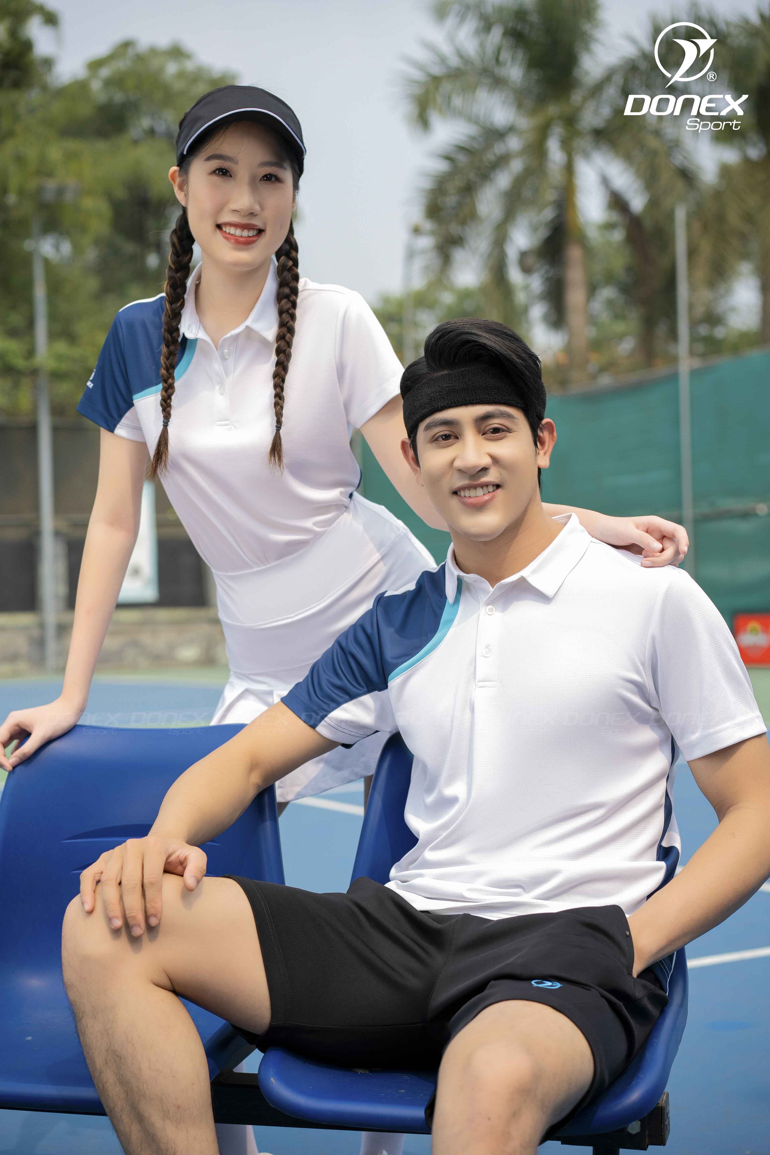 Áo thể thao nam MC-9110 Trắng phối navy