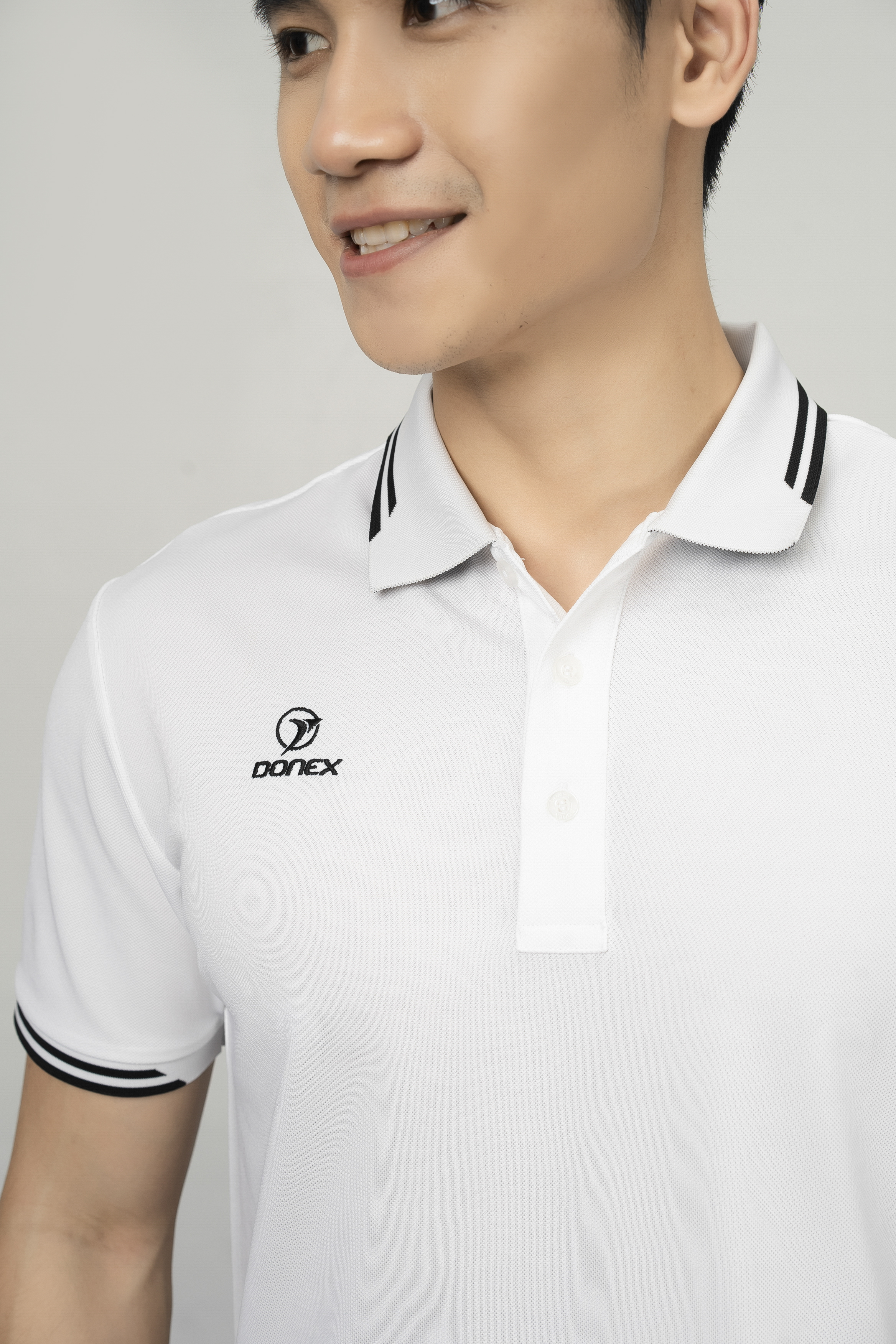 Áo thể thao nam MC-9108 Trắng phối đen